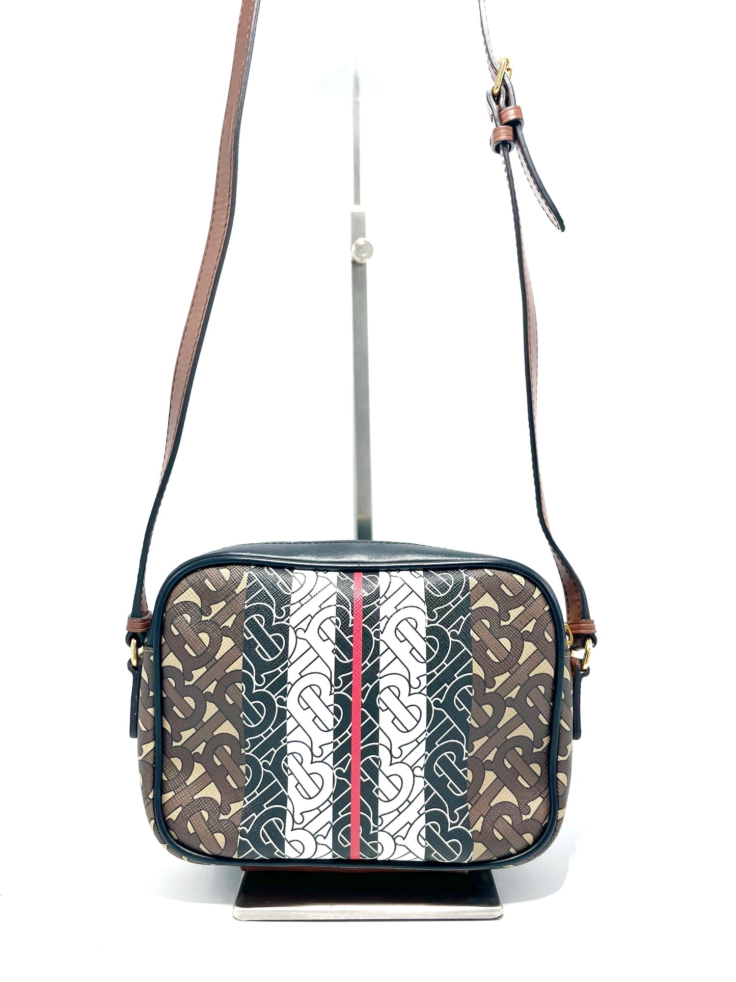Bandolera Burberry Monogram Stripe E-Canvas
