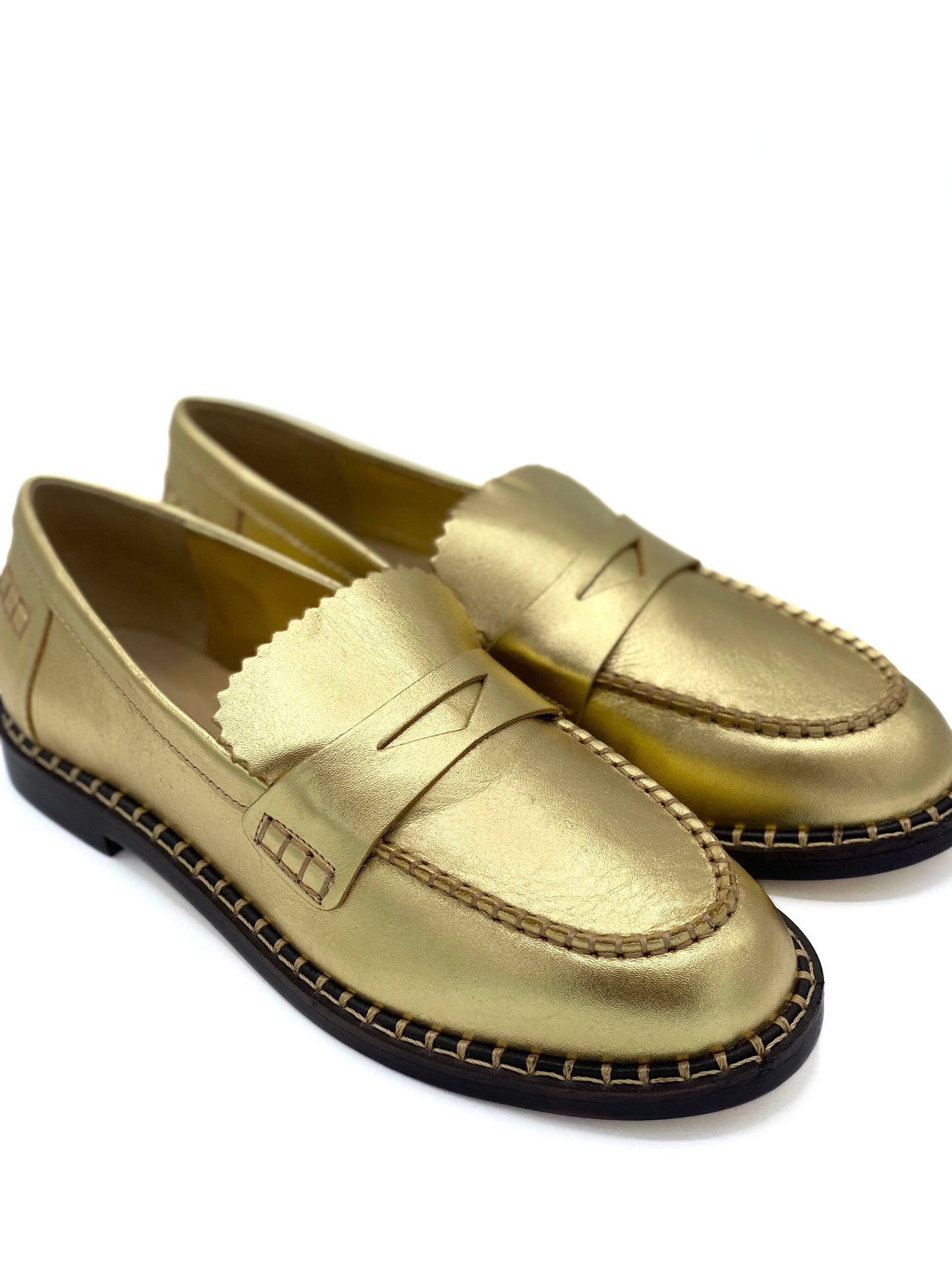 Mocasin Schutz Christie Metallic Leather (US 8.5)