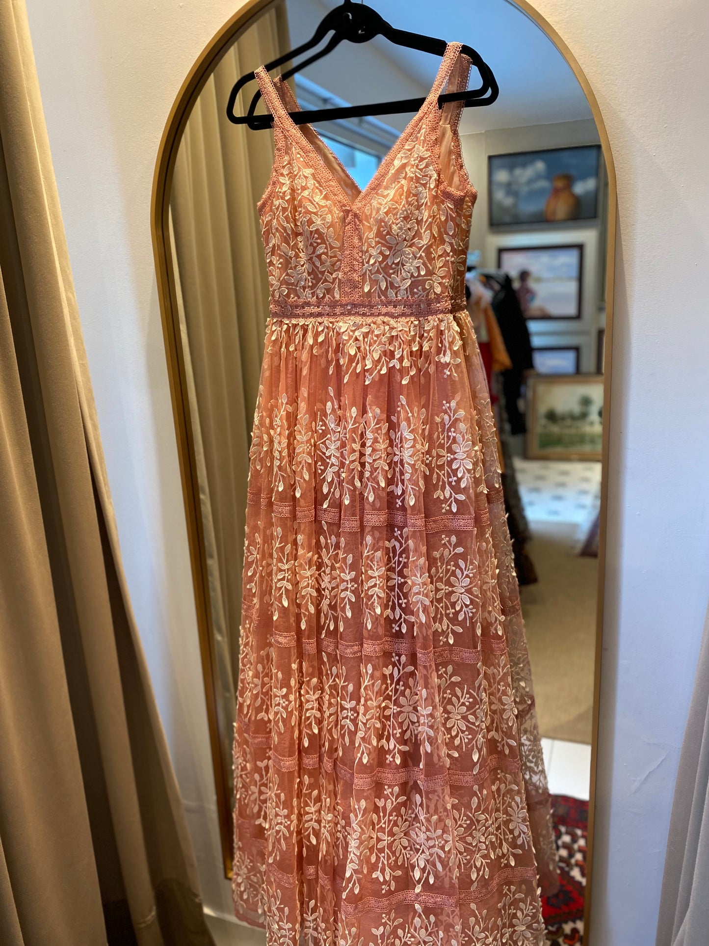 Vestido Rosa Clará Nuevo (Talle S)