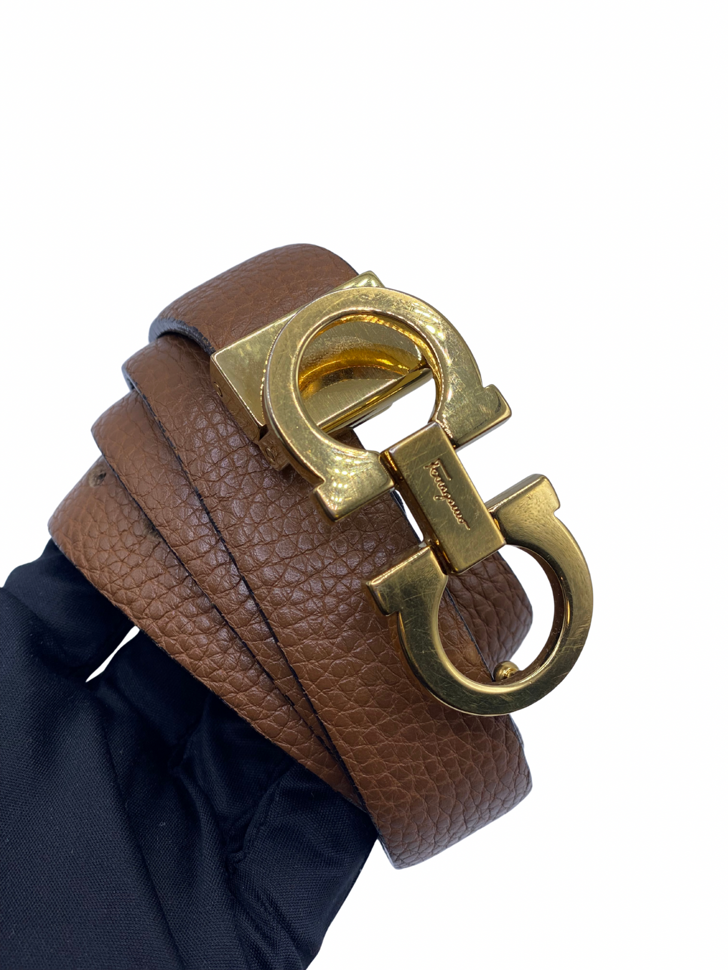 Cinto Salvatore Ferragamo Gancini Reversible