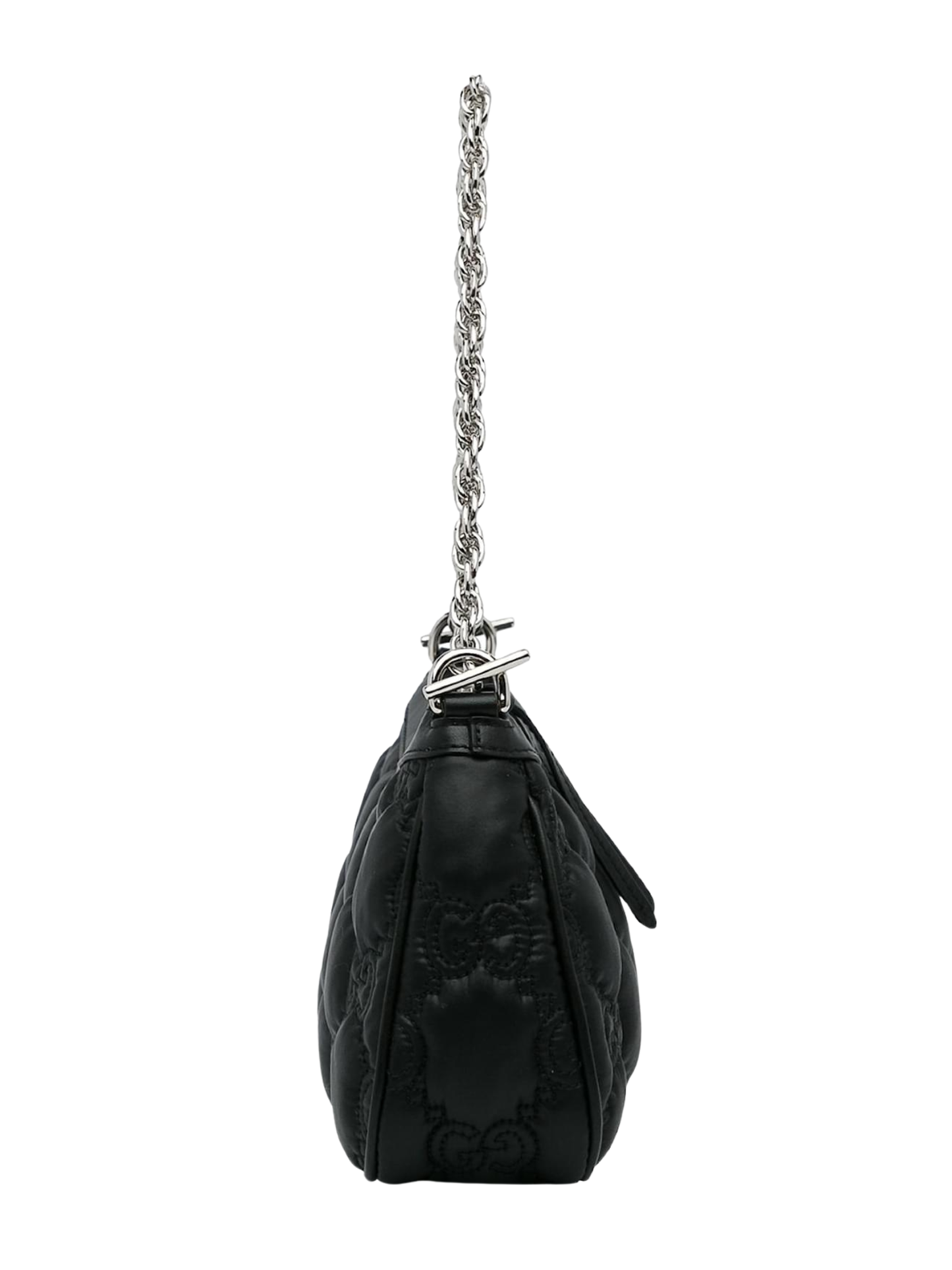 Bolso de Hombro Gucci GG Matelassé Negro de Cuero