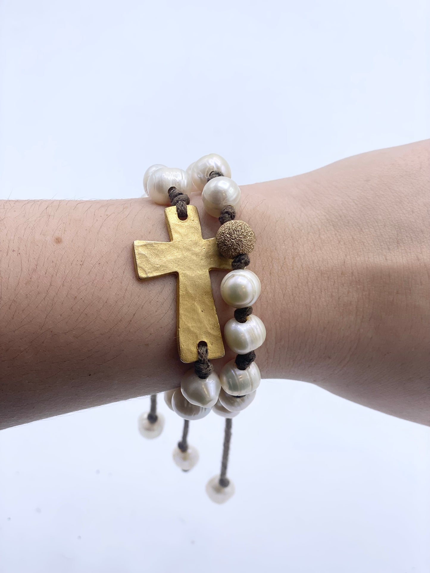 Set de Perlas + Dije de Cruz