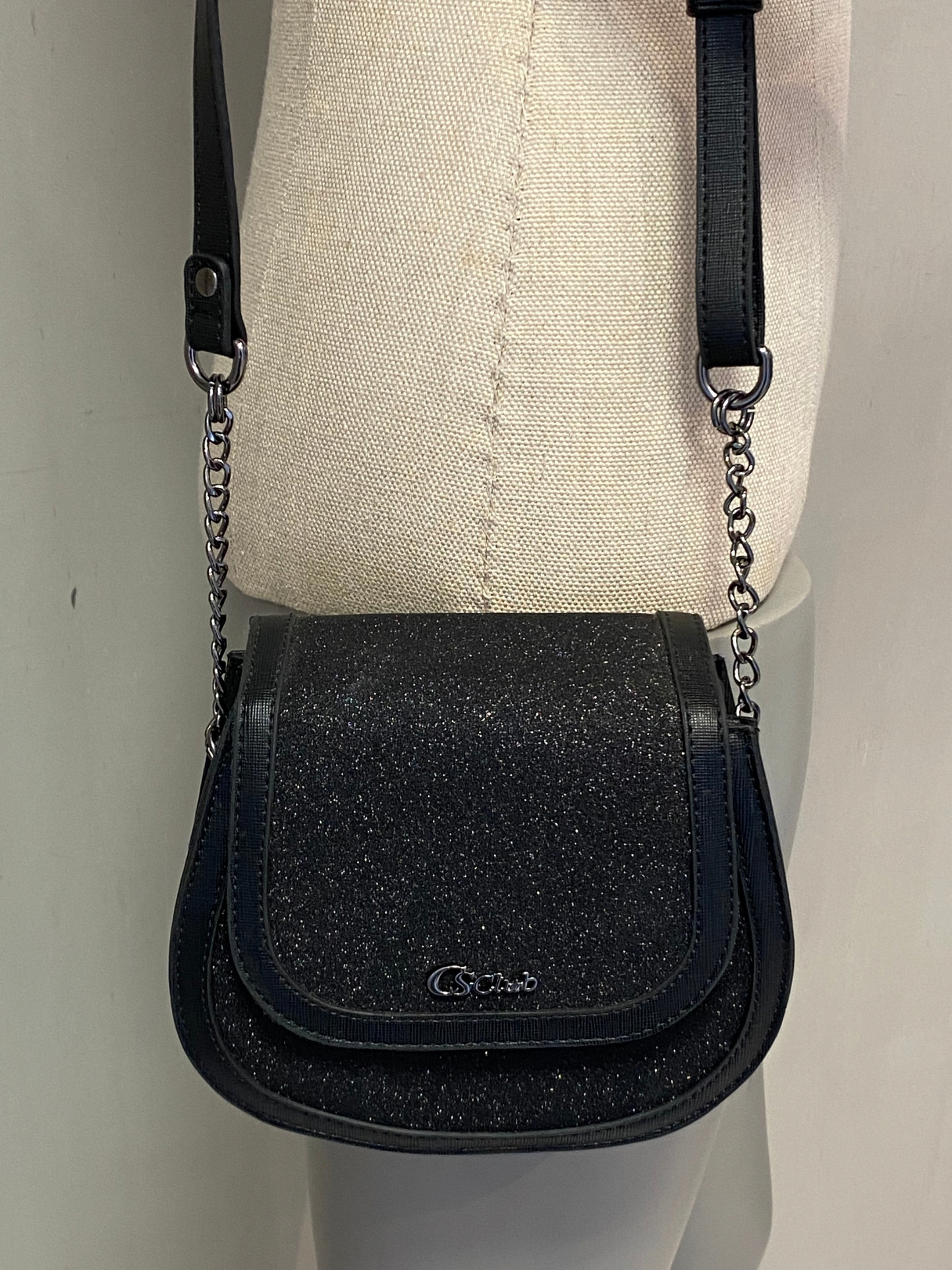 Bandolera Negra Brillante Cs Club