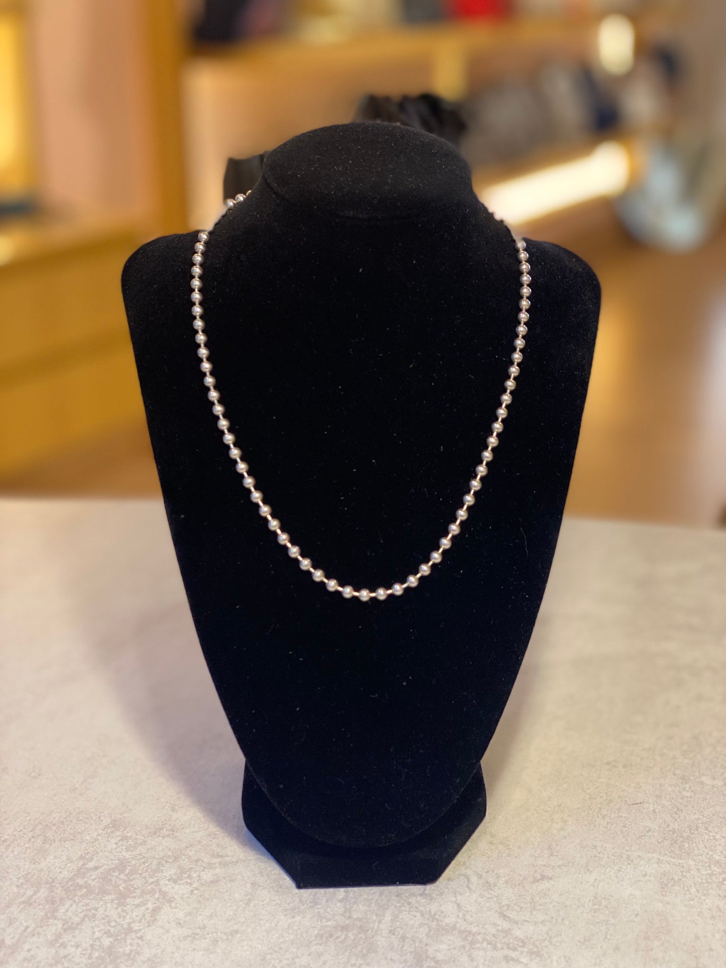 Cadena de Plata Tous con Bolitas 45 cm