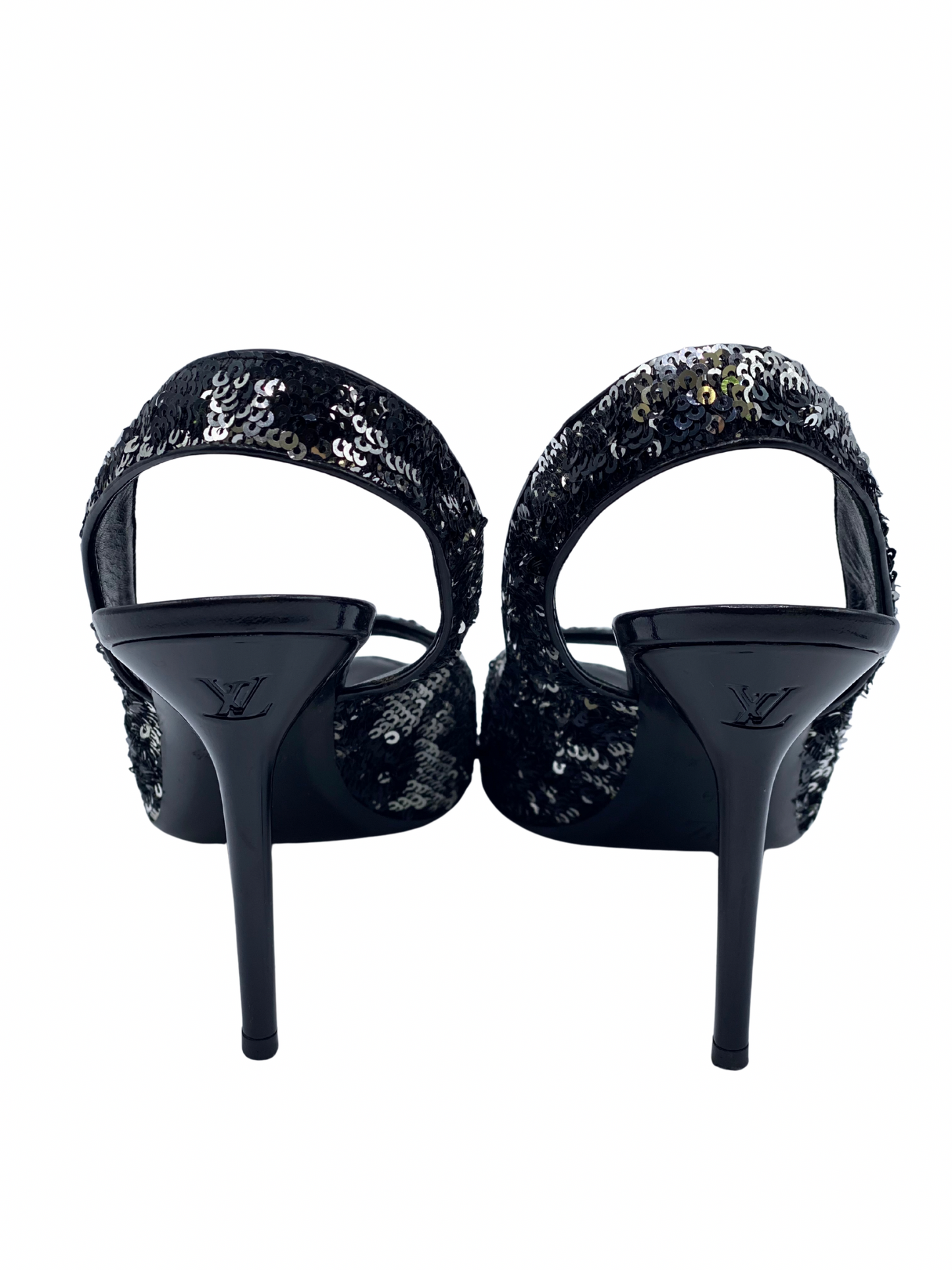 Pumps Peep-Toe Louis Vuitton con Lentejuelas (39)