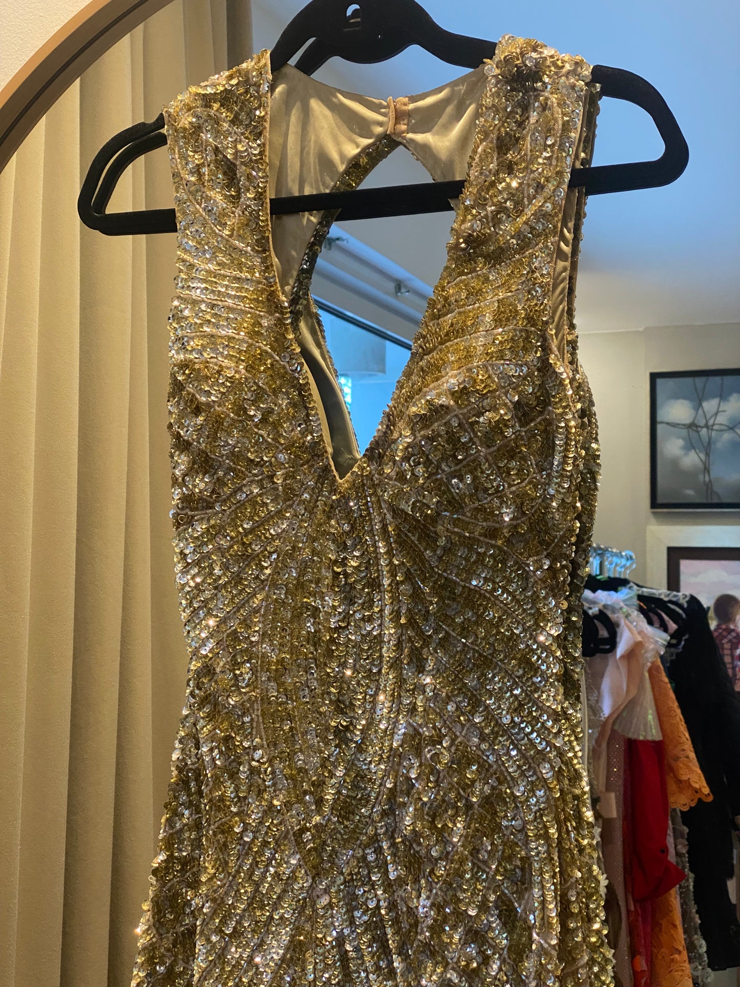 Vestido con Lentejuelas Primavera Nuevo (Talle M)