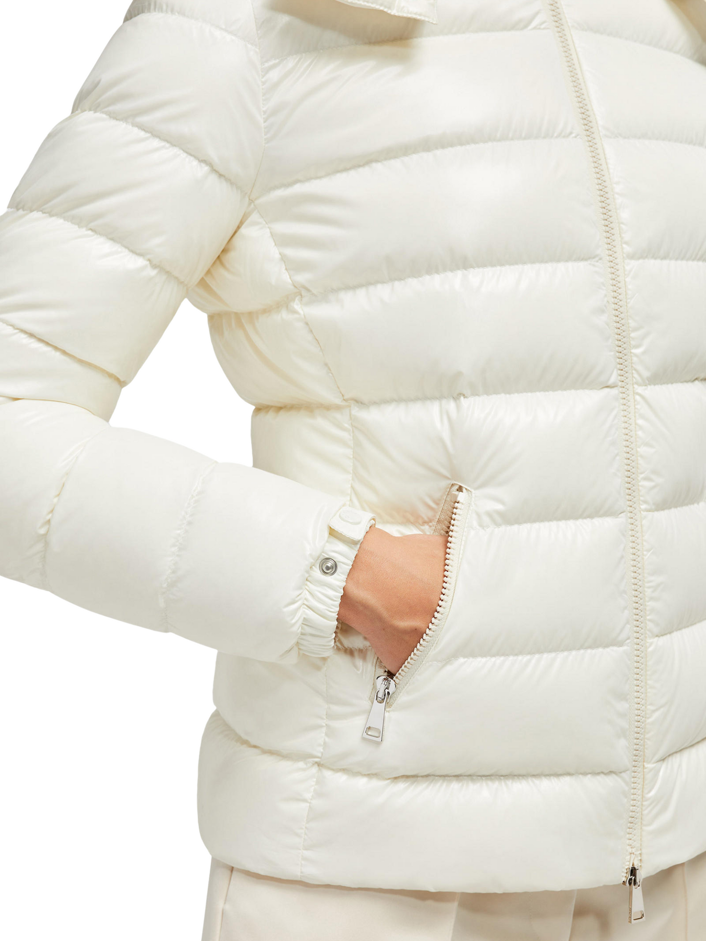 Campera Acolchada Blanca Moncler (Talle S)