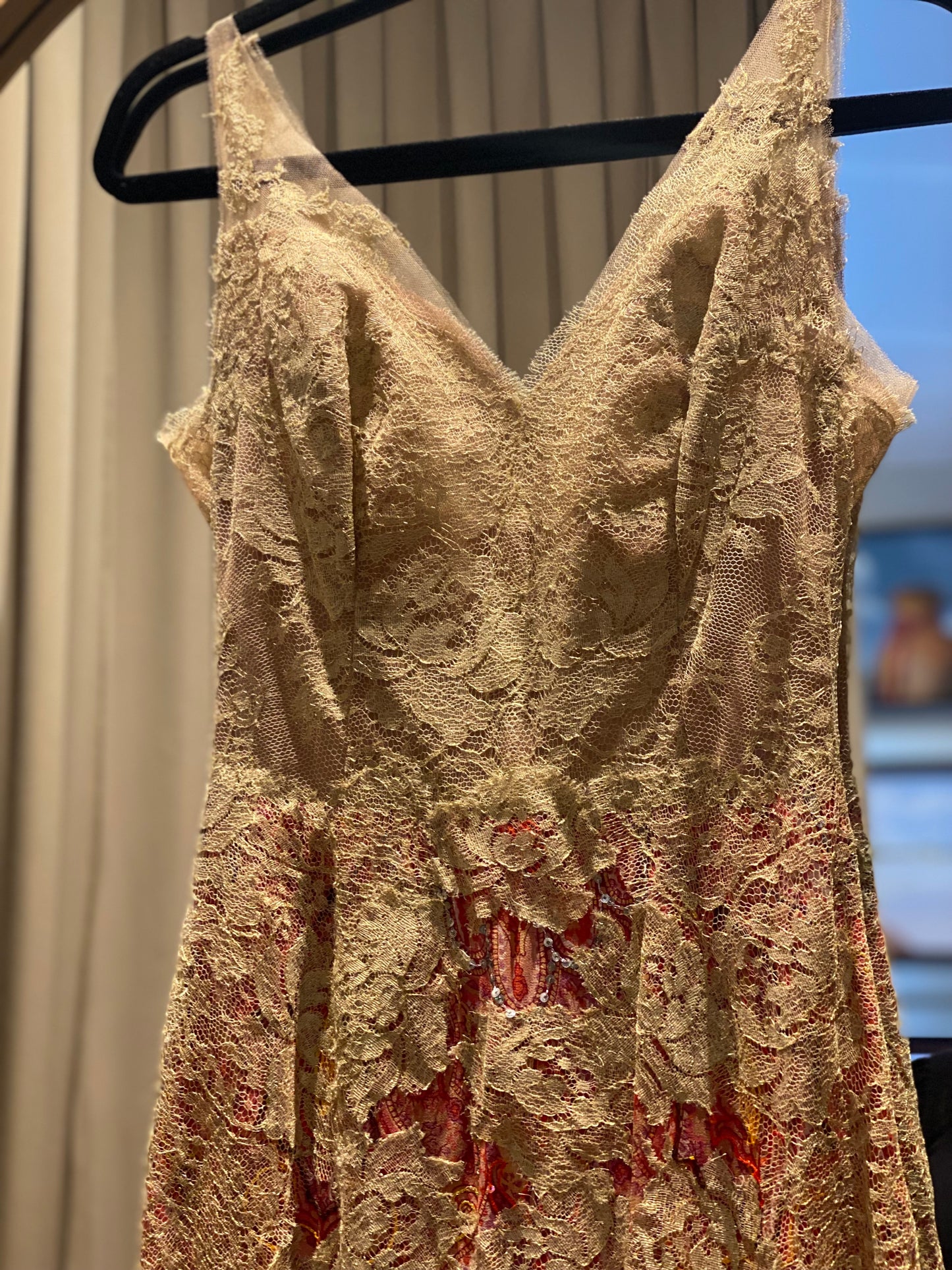 Vestido Victoria Maluff Combinado (Talle XS)