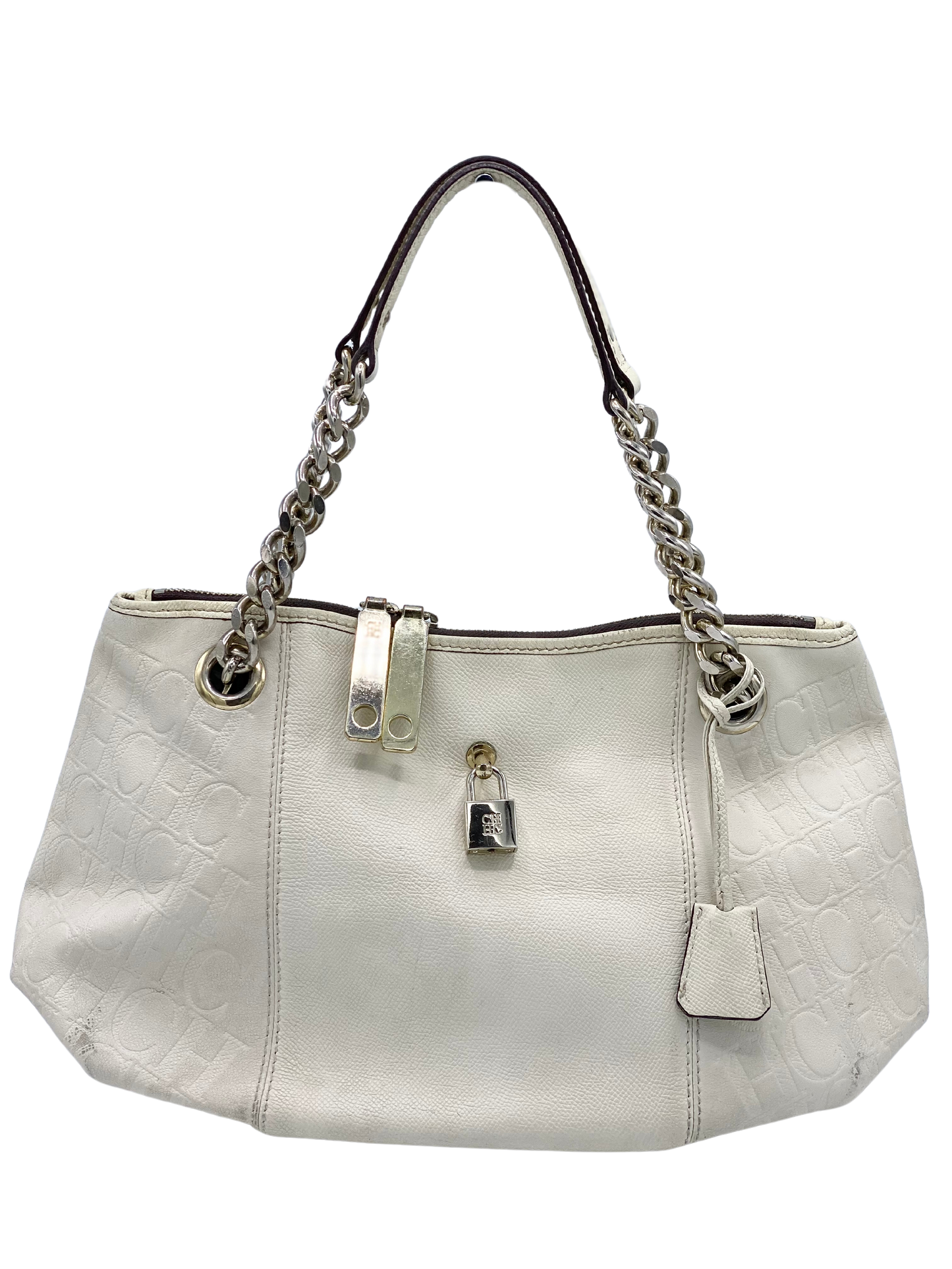 Cartera Carolina Herrera Shopper Locked Monogram