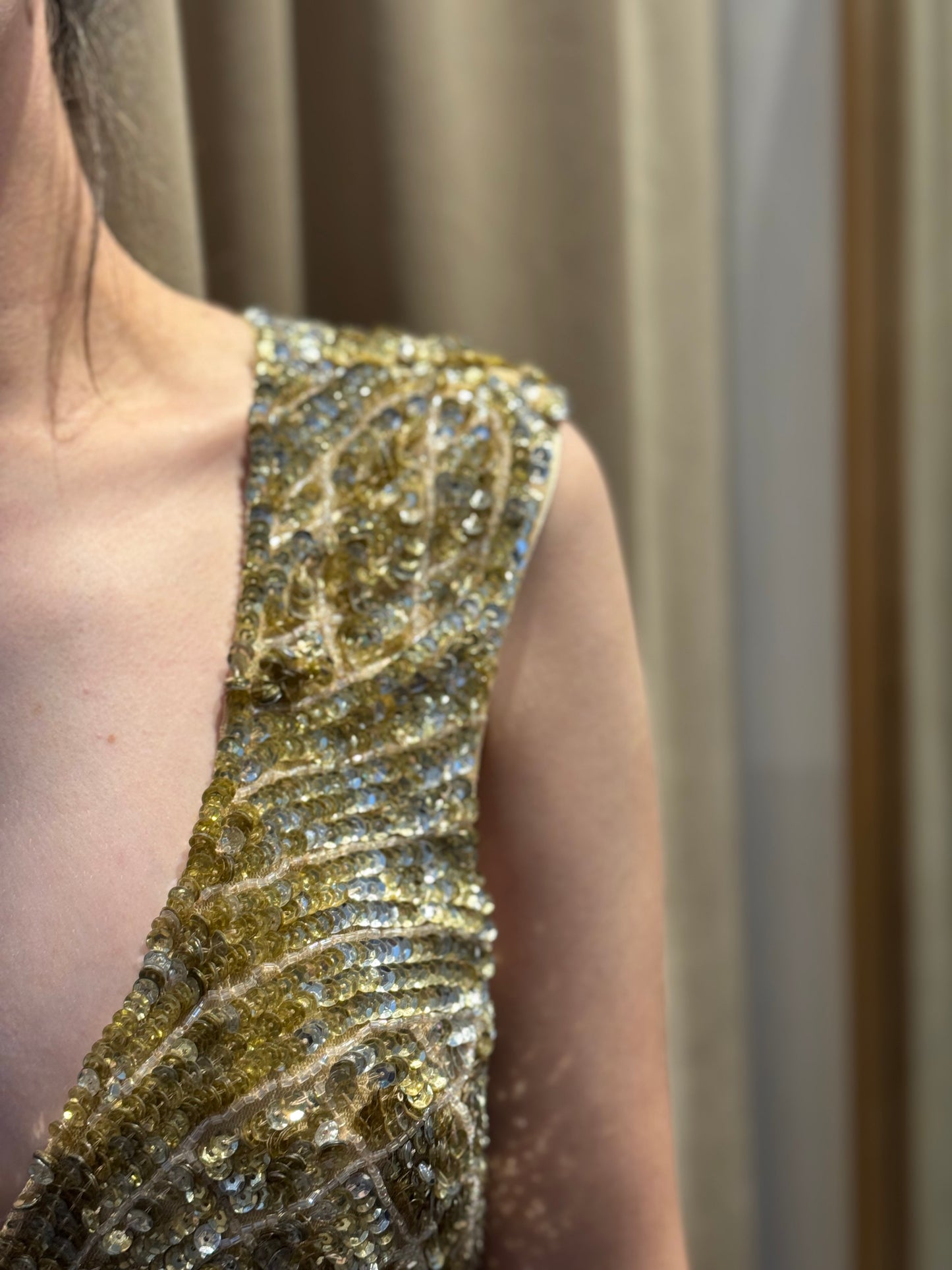 Vestido con Lentejuelas Primavera Nuevo (Talle M)