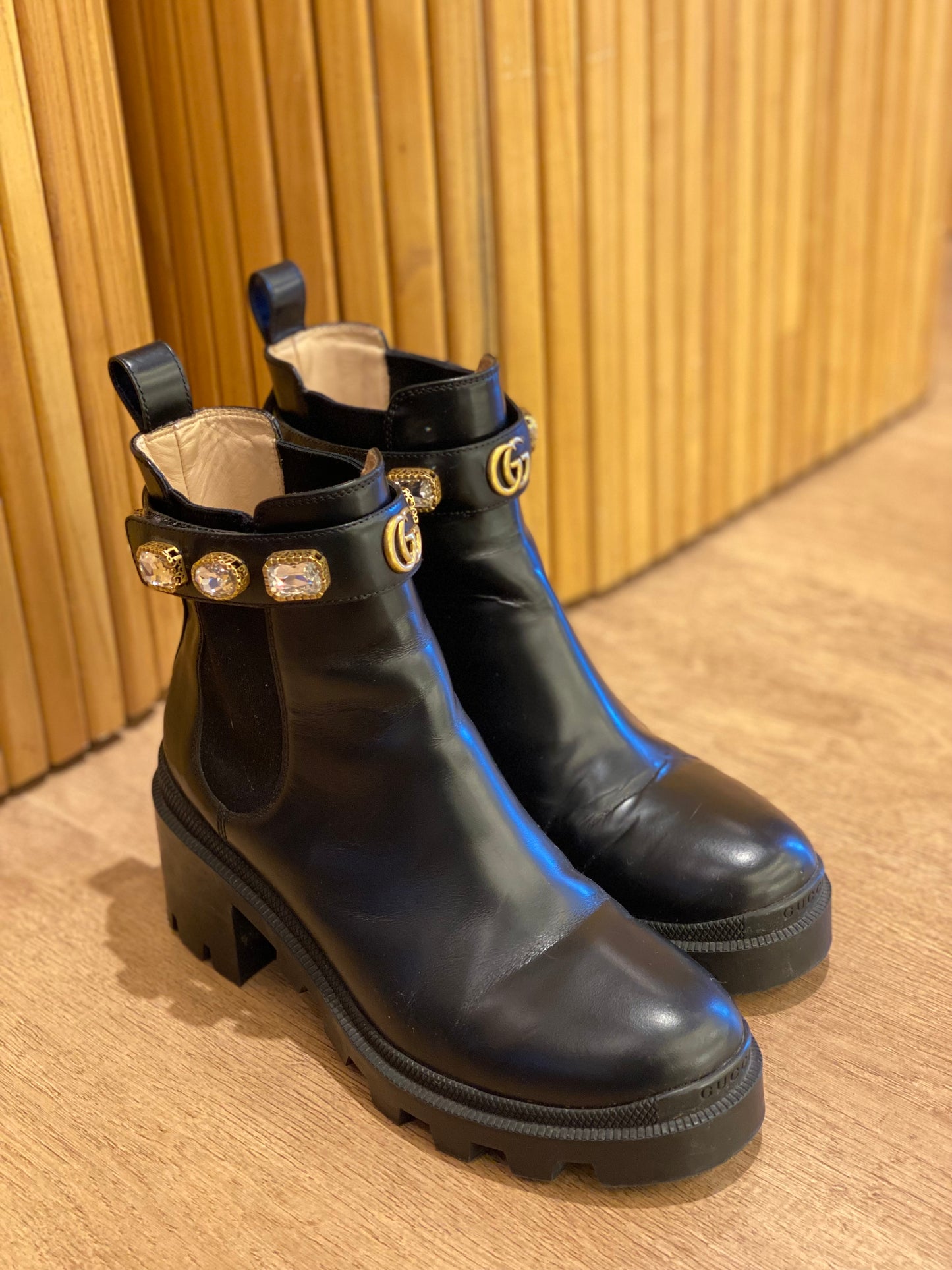 Botas Chunky Gucci GG Crystals (38.5)