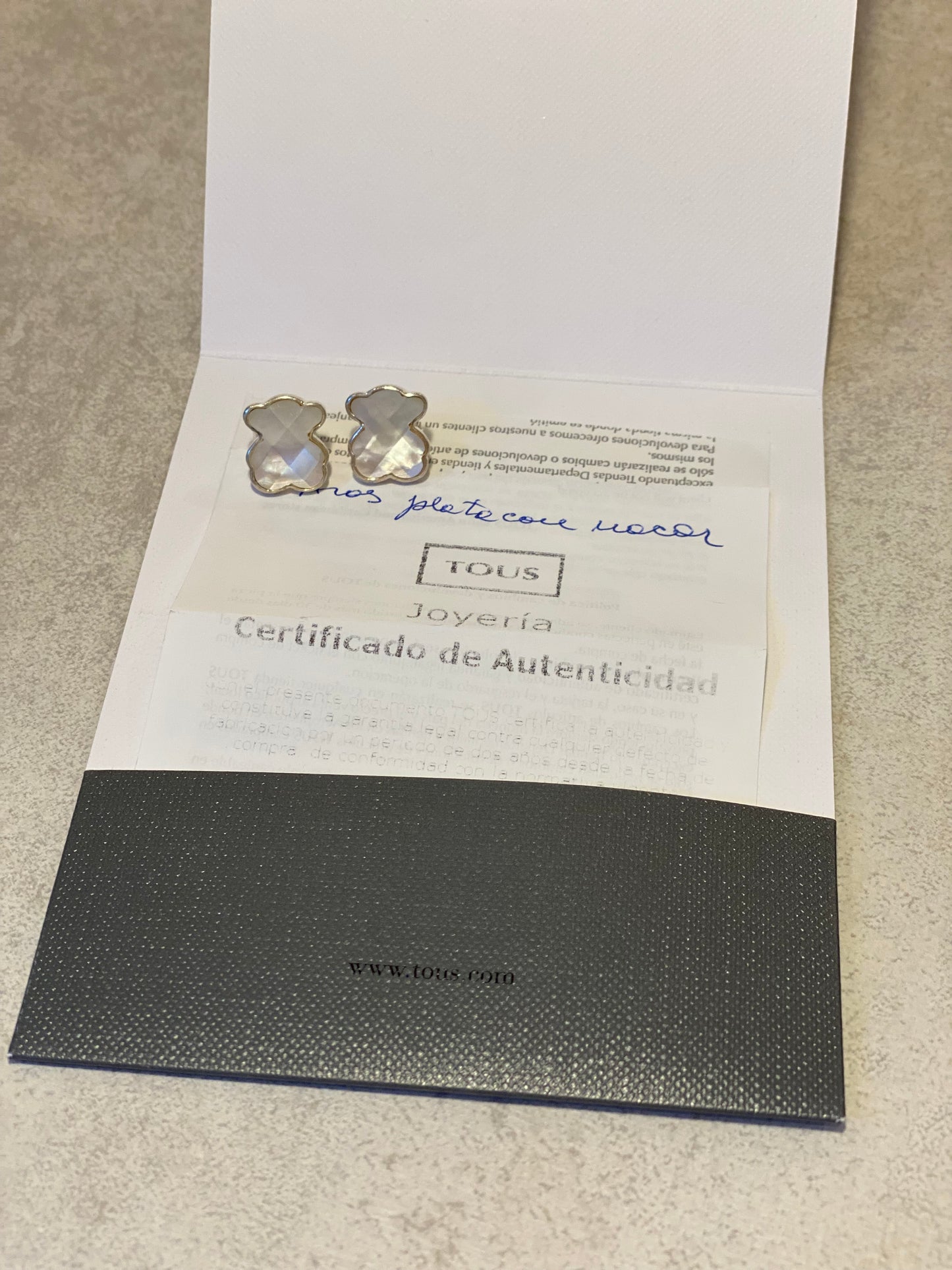 Aros Tous de Plata y Nácar