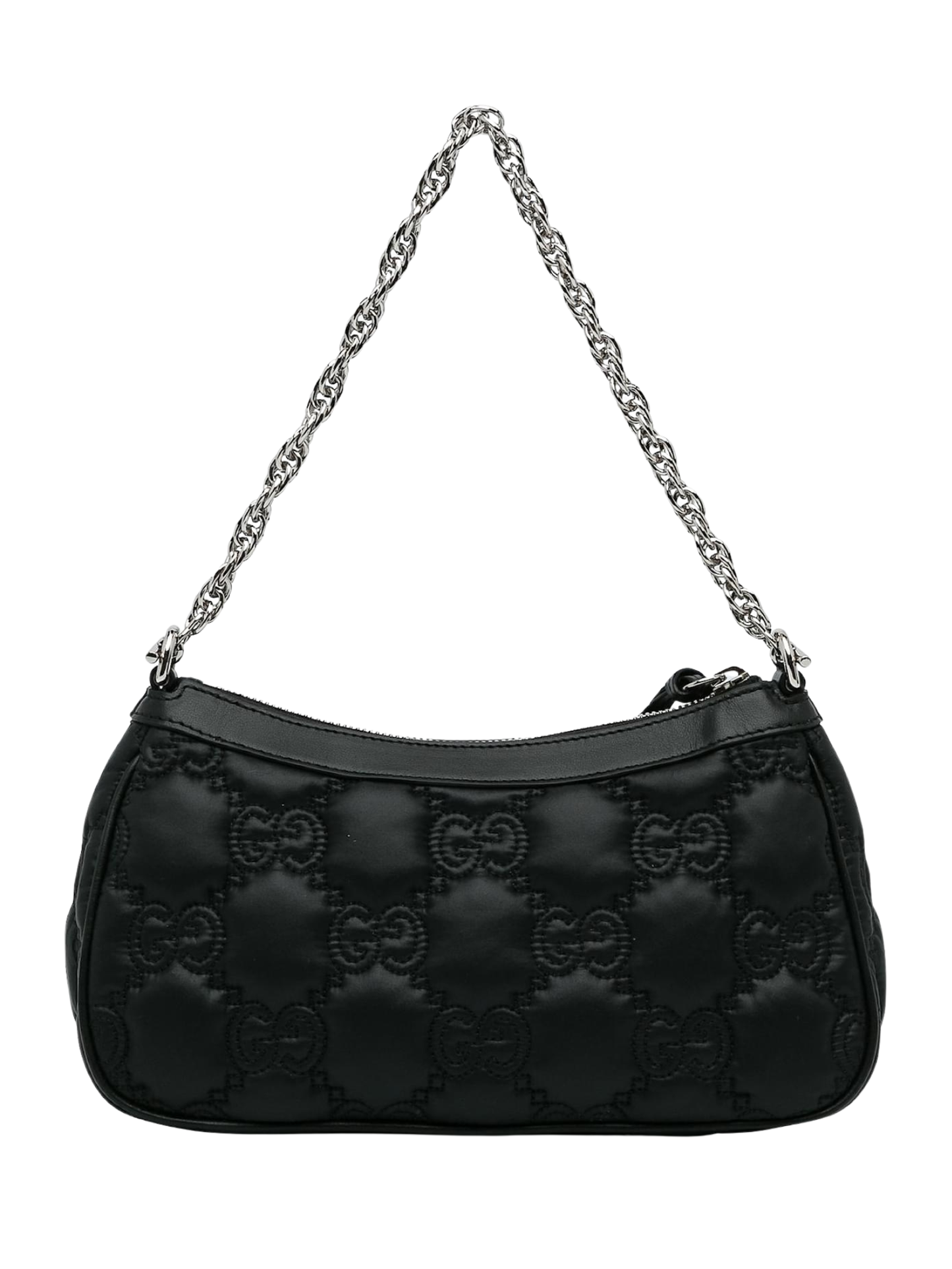 Bolso de Hombro Gucci GG Matelassé Negro de Cuero