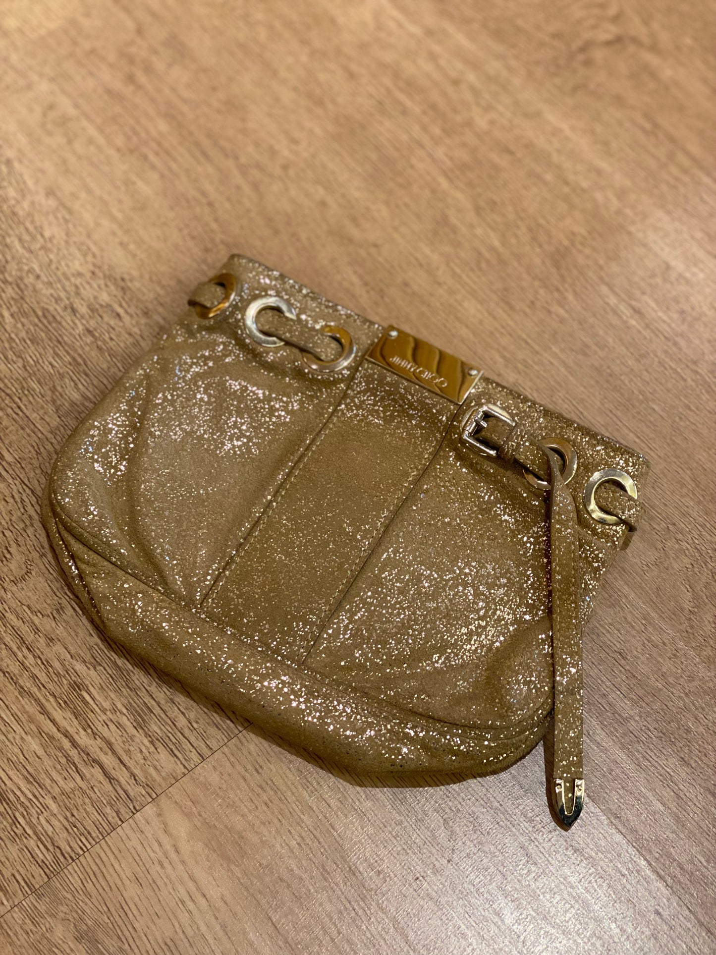 Sobre Jimmy Choo Pochette Dorado