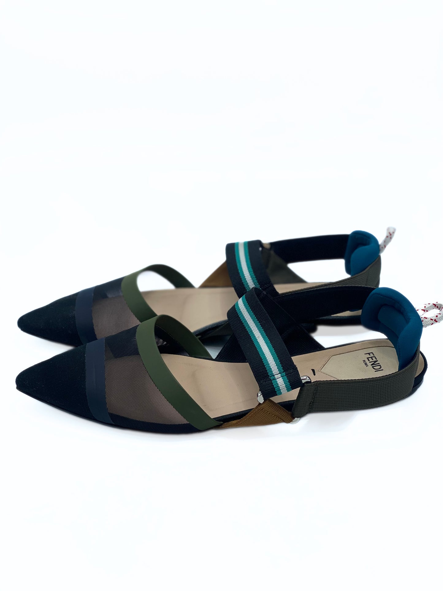 Sandalia Colibri Black Mesh Fendi (EU 39)