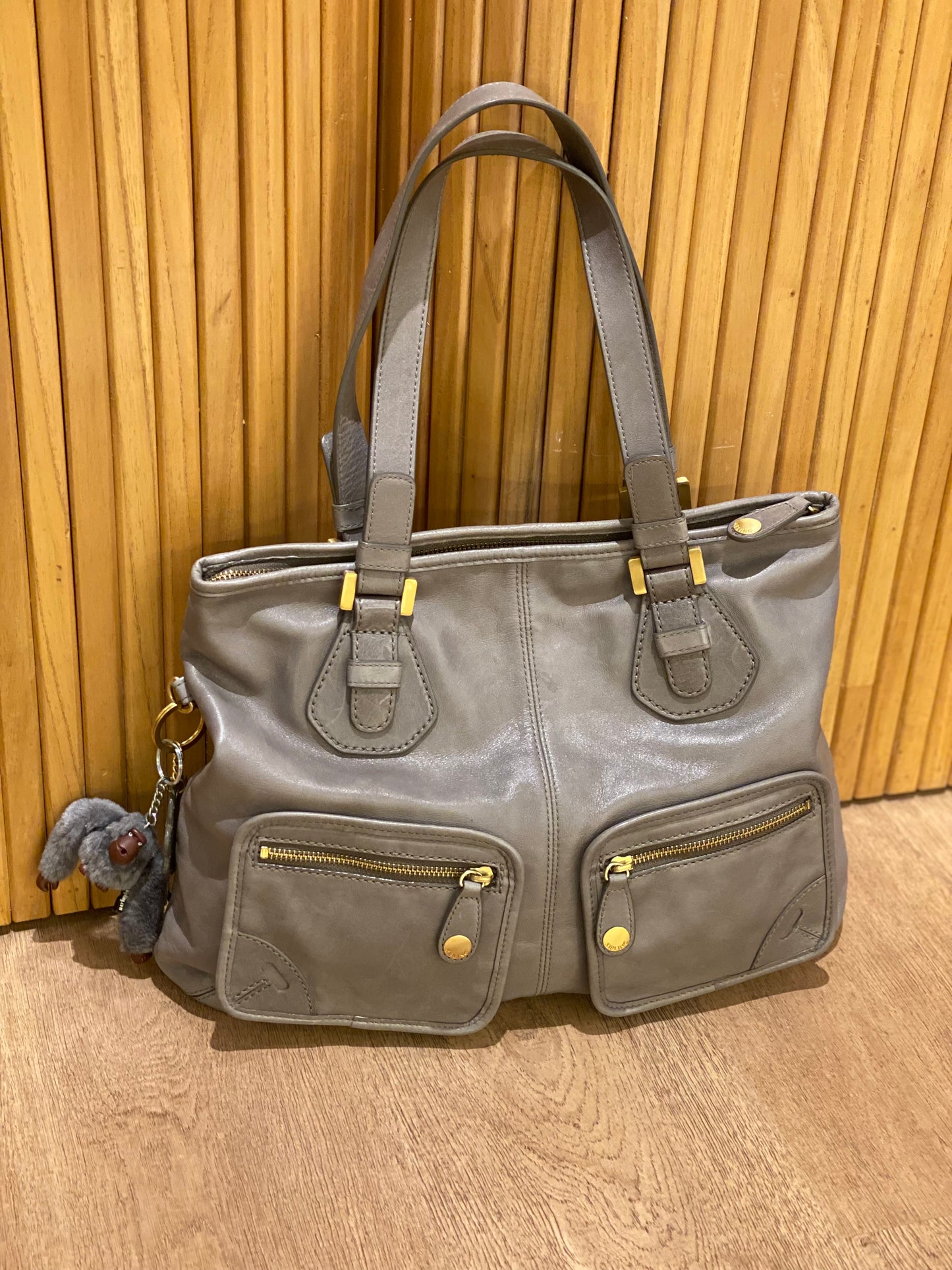 Cartera Kipling Leather Grey