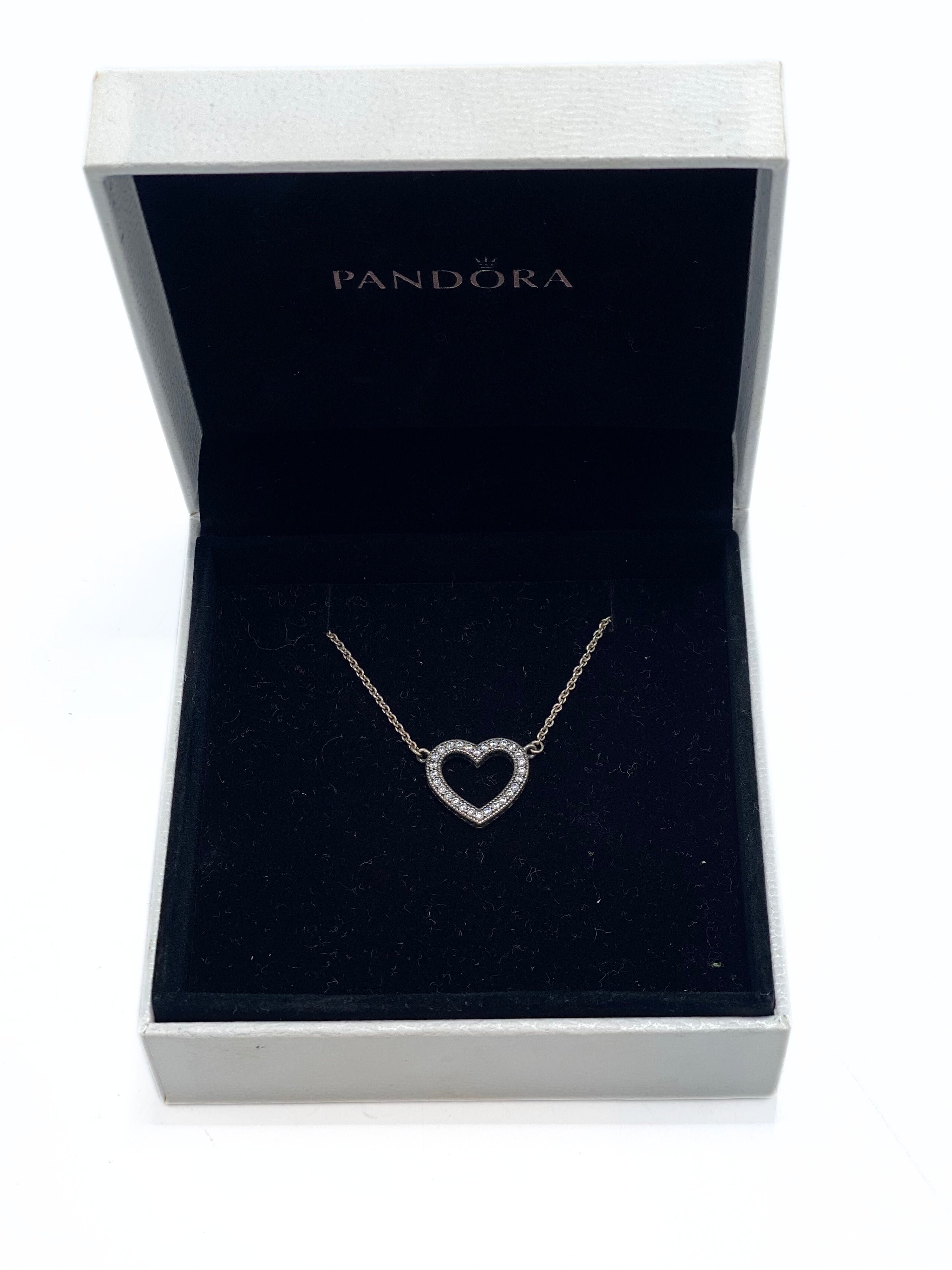 Collar Pandora Sparkling Open Heart