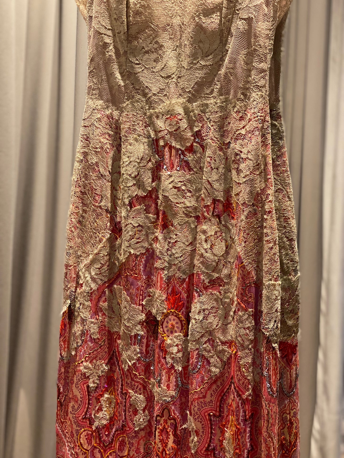 Vestido Victoria Maluff Combinado (Talle XS)