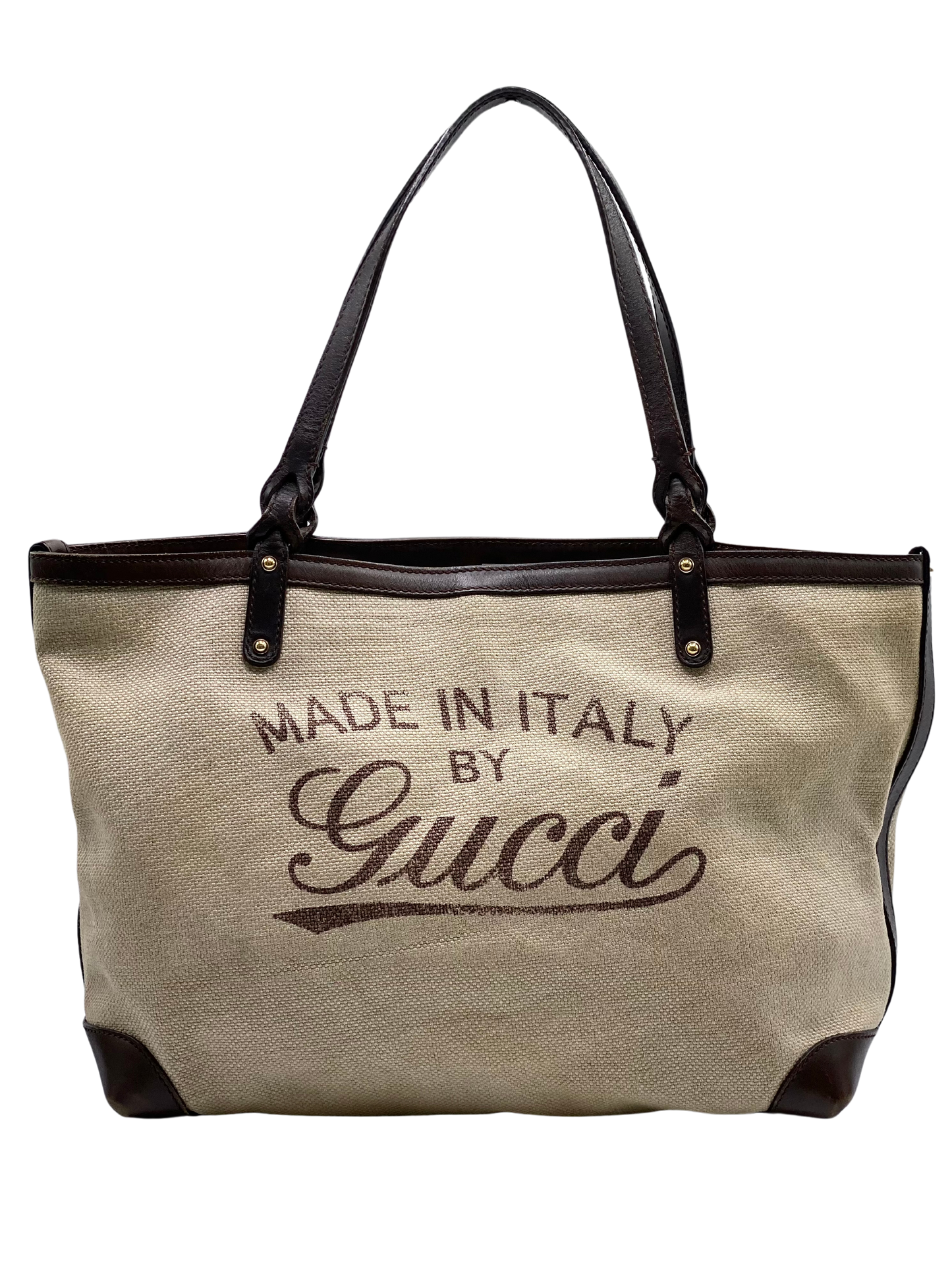 Cartera Gucci Craft Logo Tote Beige
