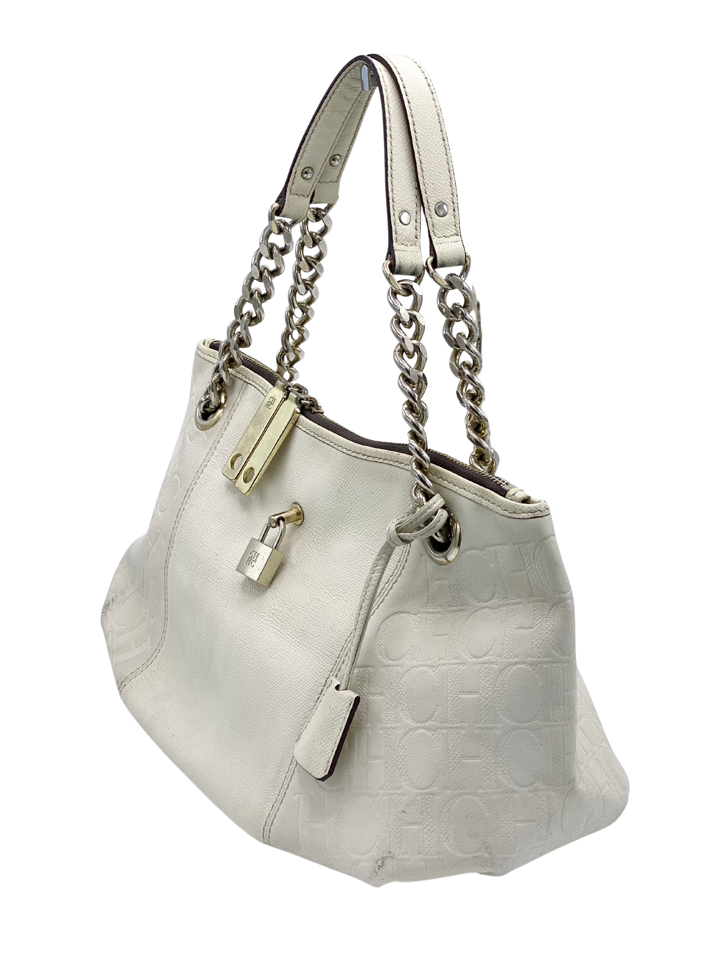 Cartera Carolina Herrera Shopper Locked Monogram