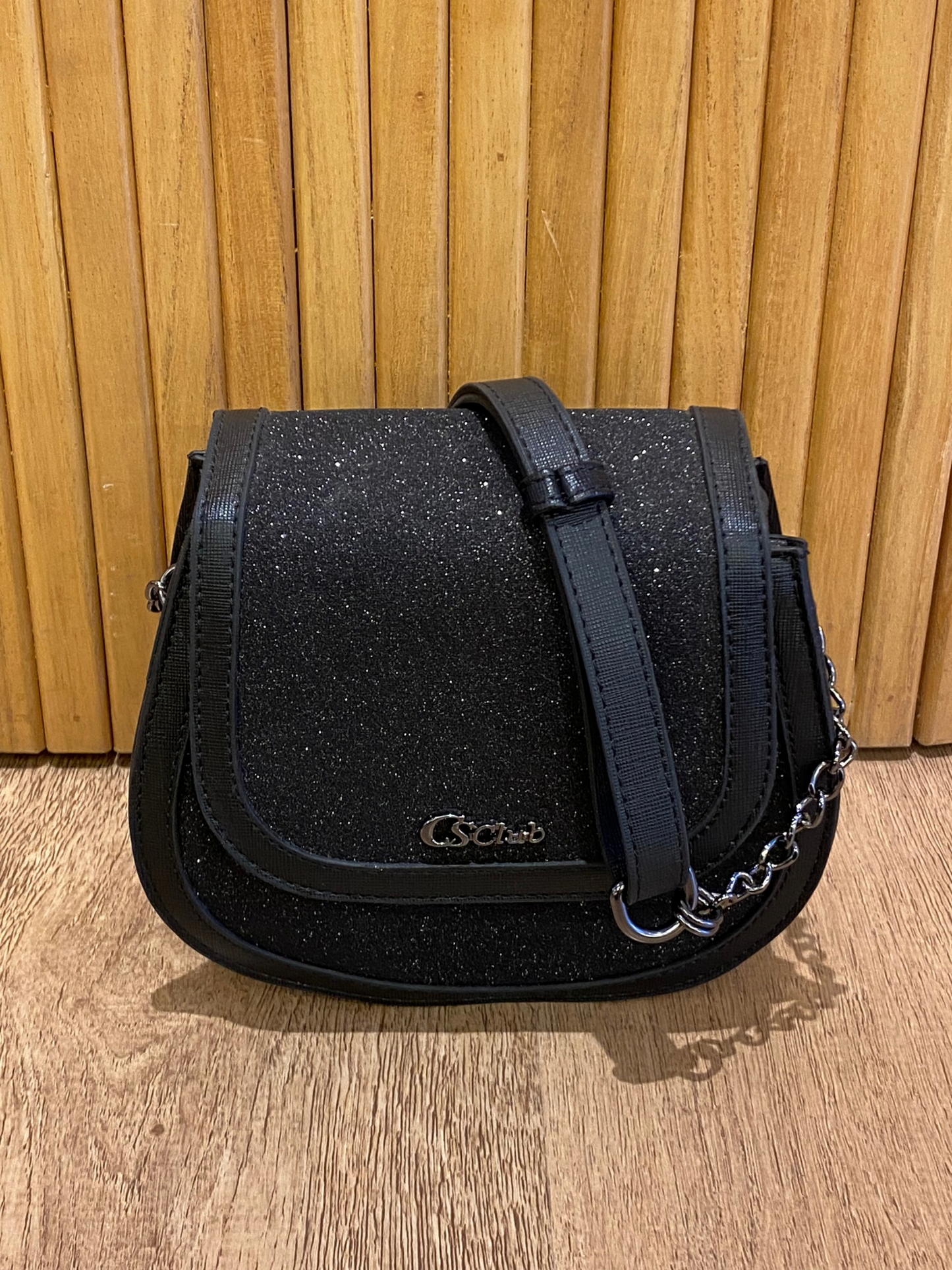 Bandolera Negra Brillante Cs Club