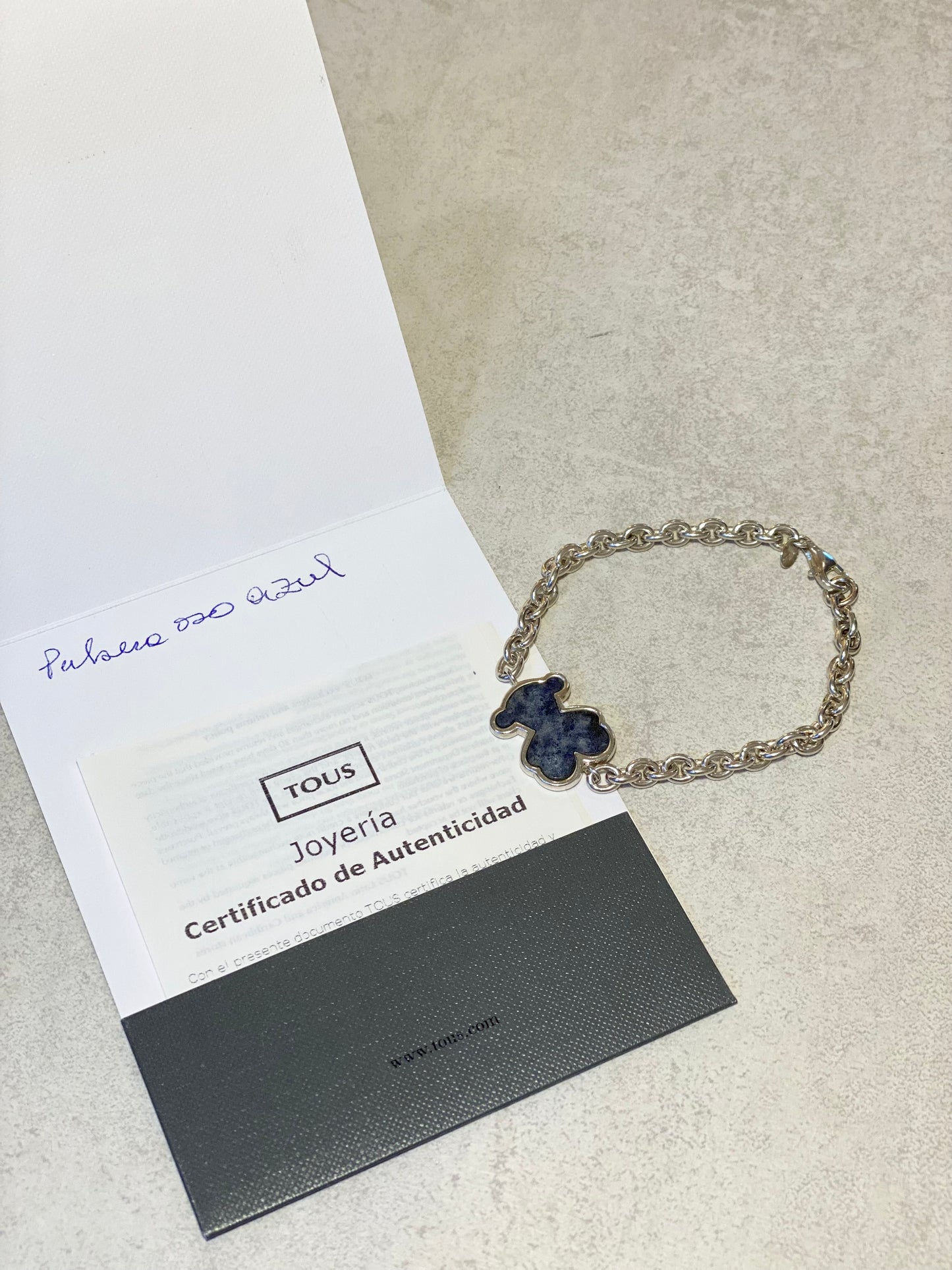 Pulsera Tous de Plata con Piedra Dumortierita