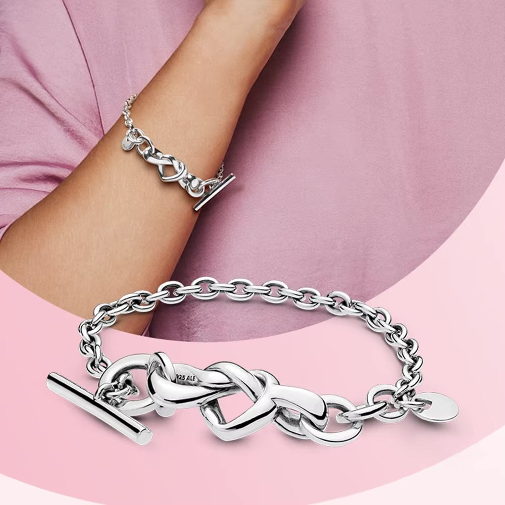 Pulsera Pandora Knotted Hearts 20 cm