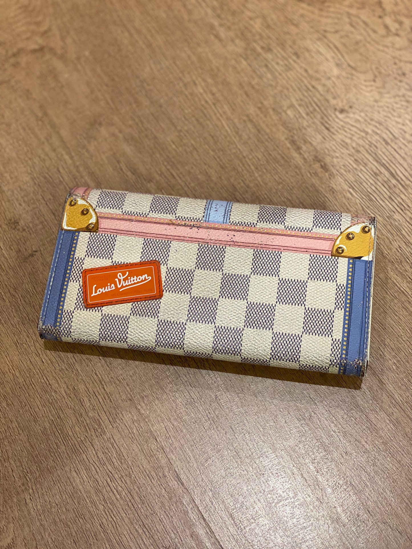 Billetera Louis Vuitton Sarah Damier Azur