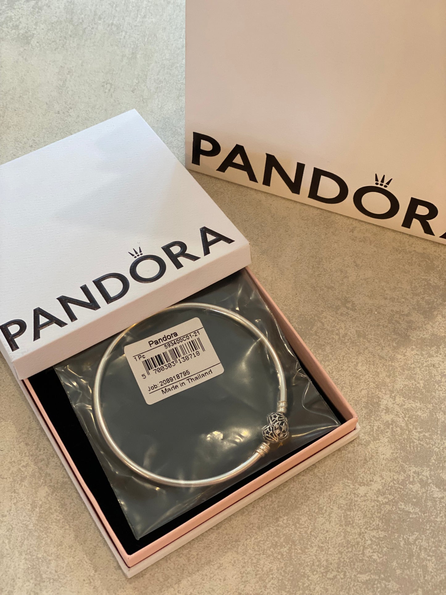 Pulsera Pandora Rigida Celestial Heart Nueva