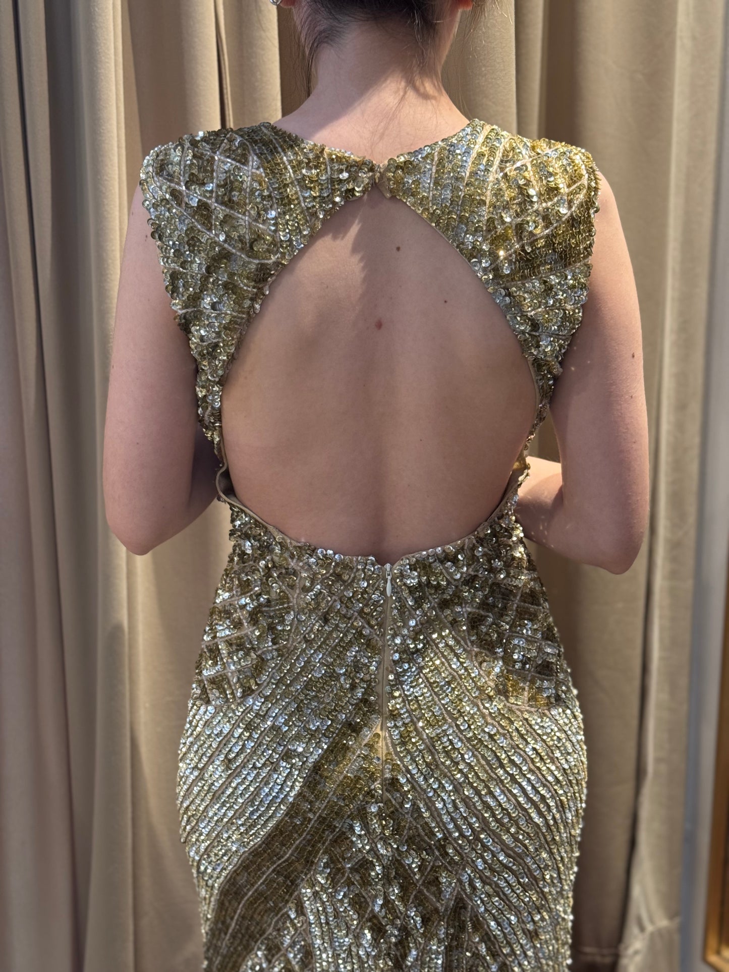 Vestido con Lentejuelas Primavera Nuevo (Talle M)