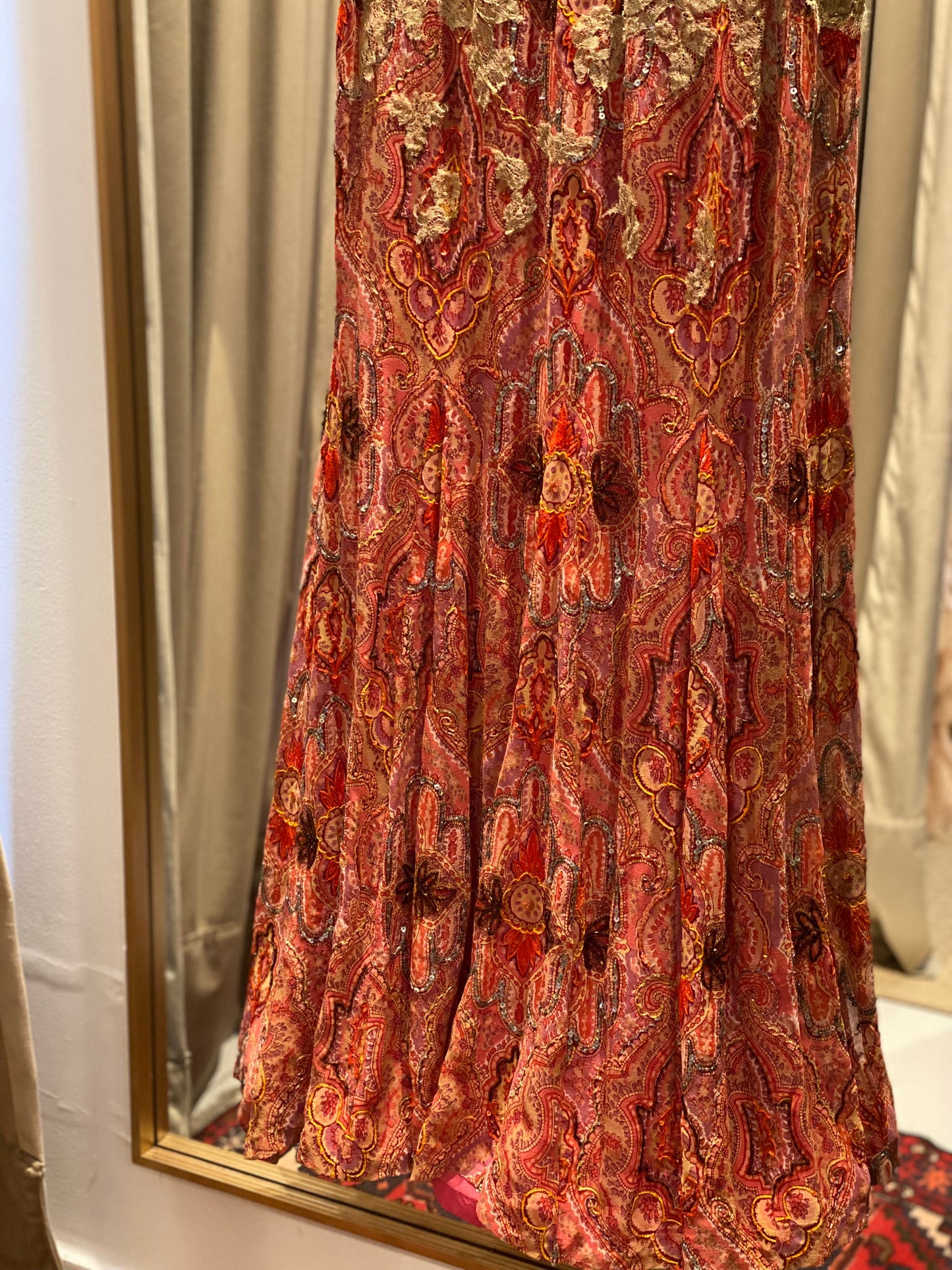 Vestido Victoria Maluff Combinado (Talle XS)
