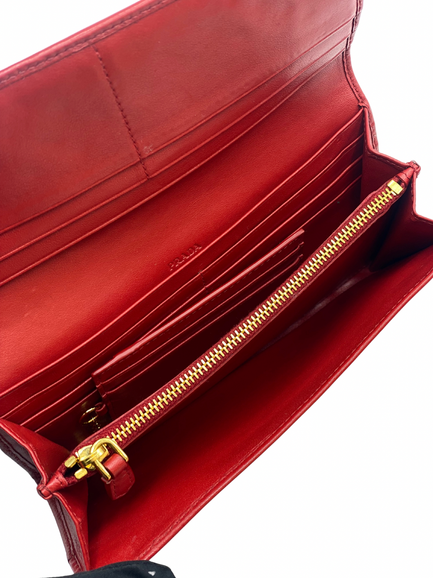 Billetera Prada Acolchada Roja