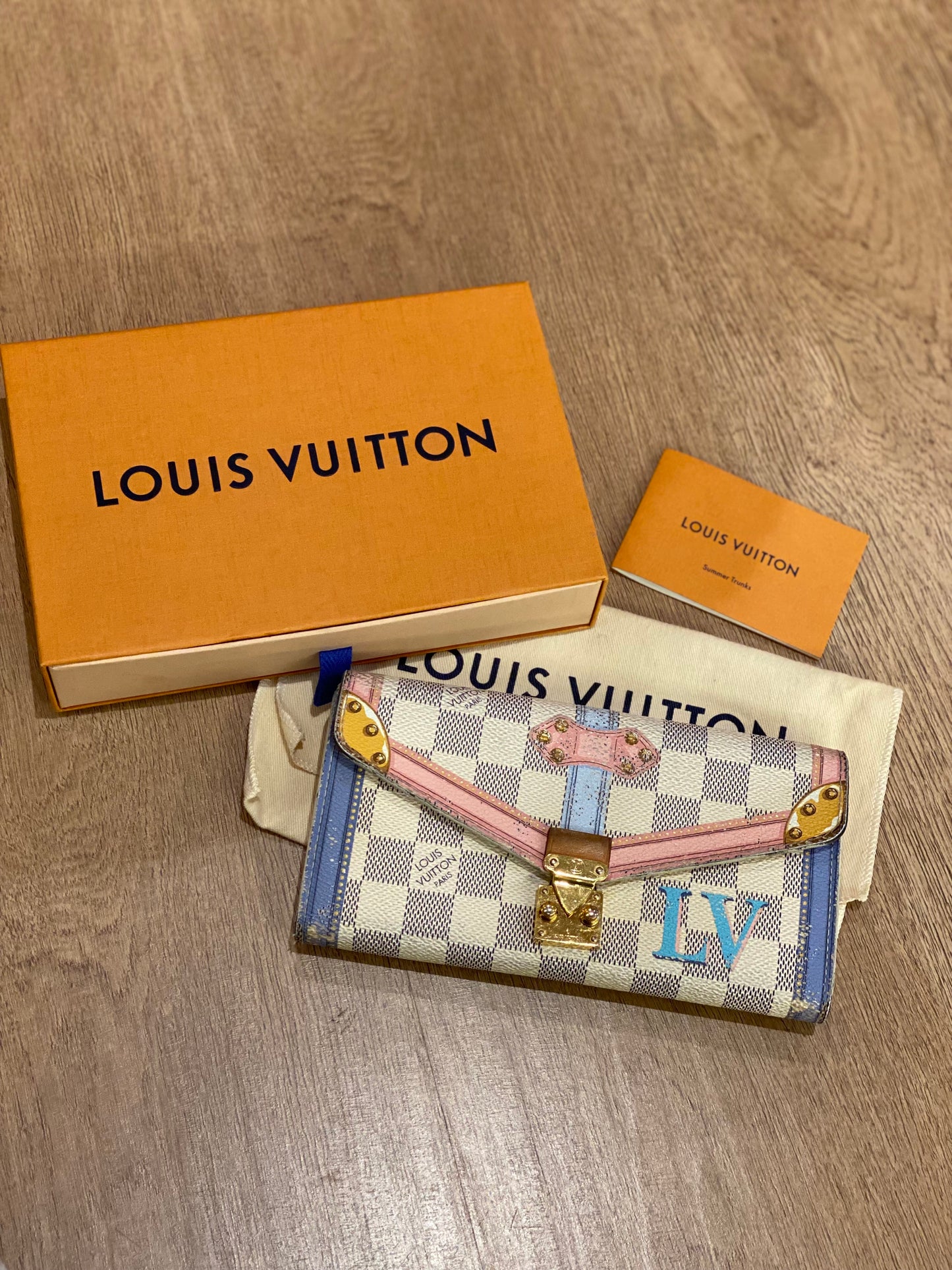 Billetera Louis Vuitton Sarah Damier Azur
