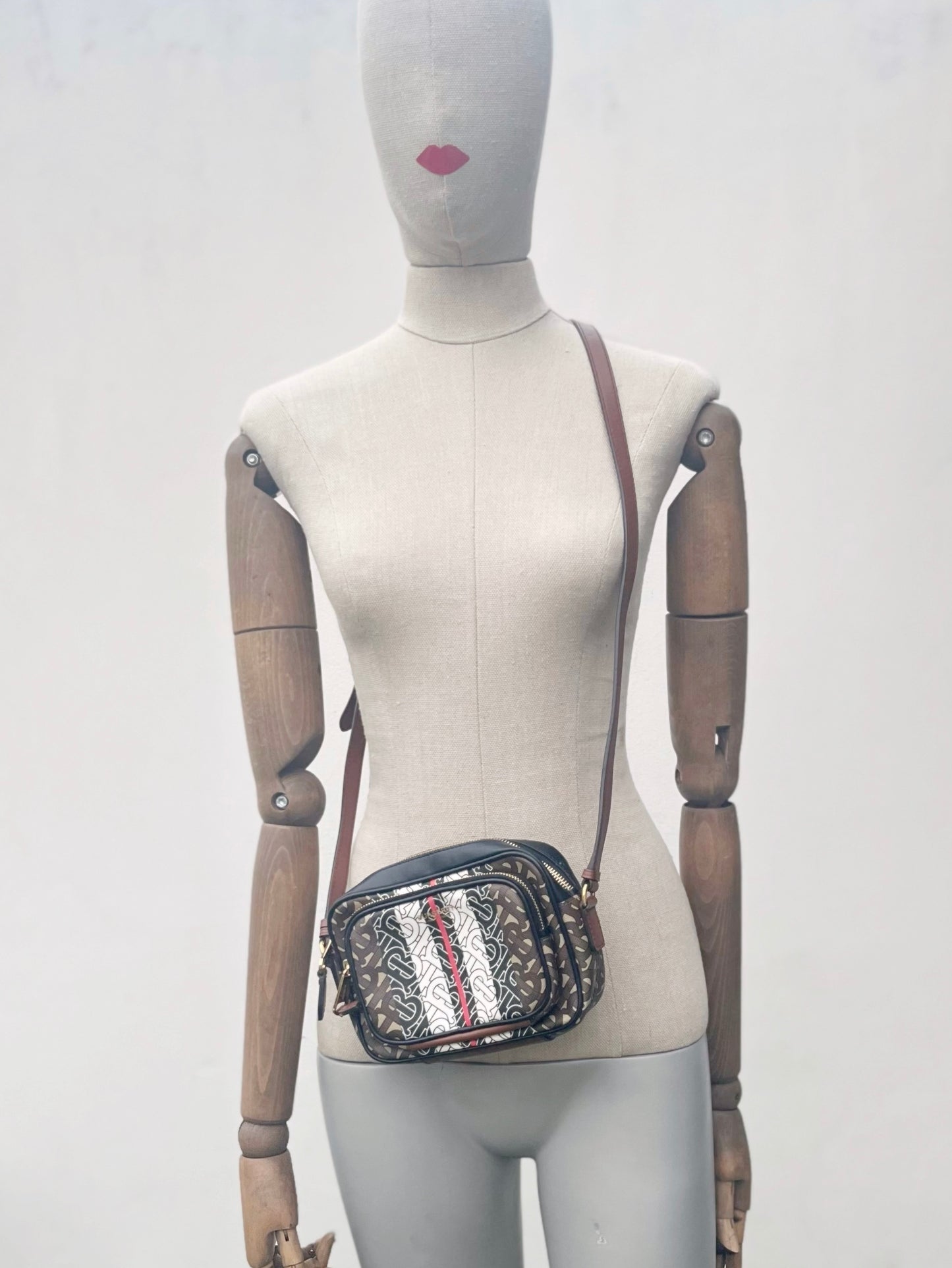 Bandolera Burberry Monogram Stripe E-Canvas