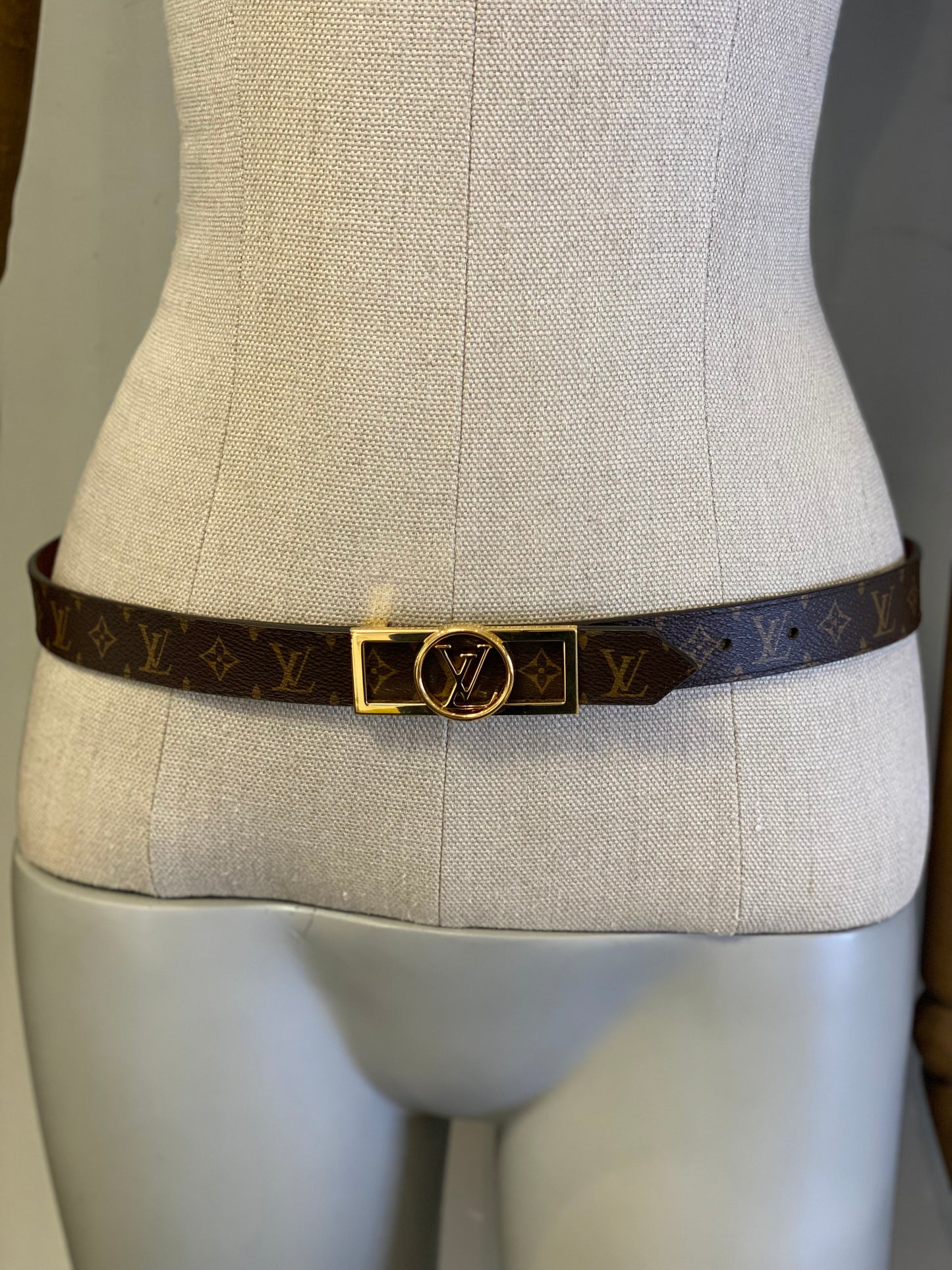 Cinto Louis Vuitton Dauphine Reversible 85 cm