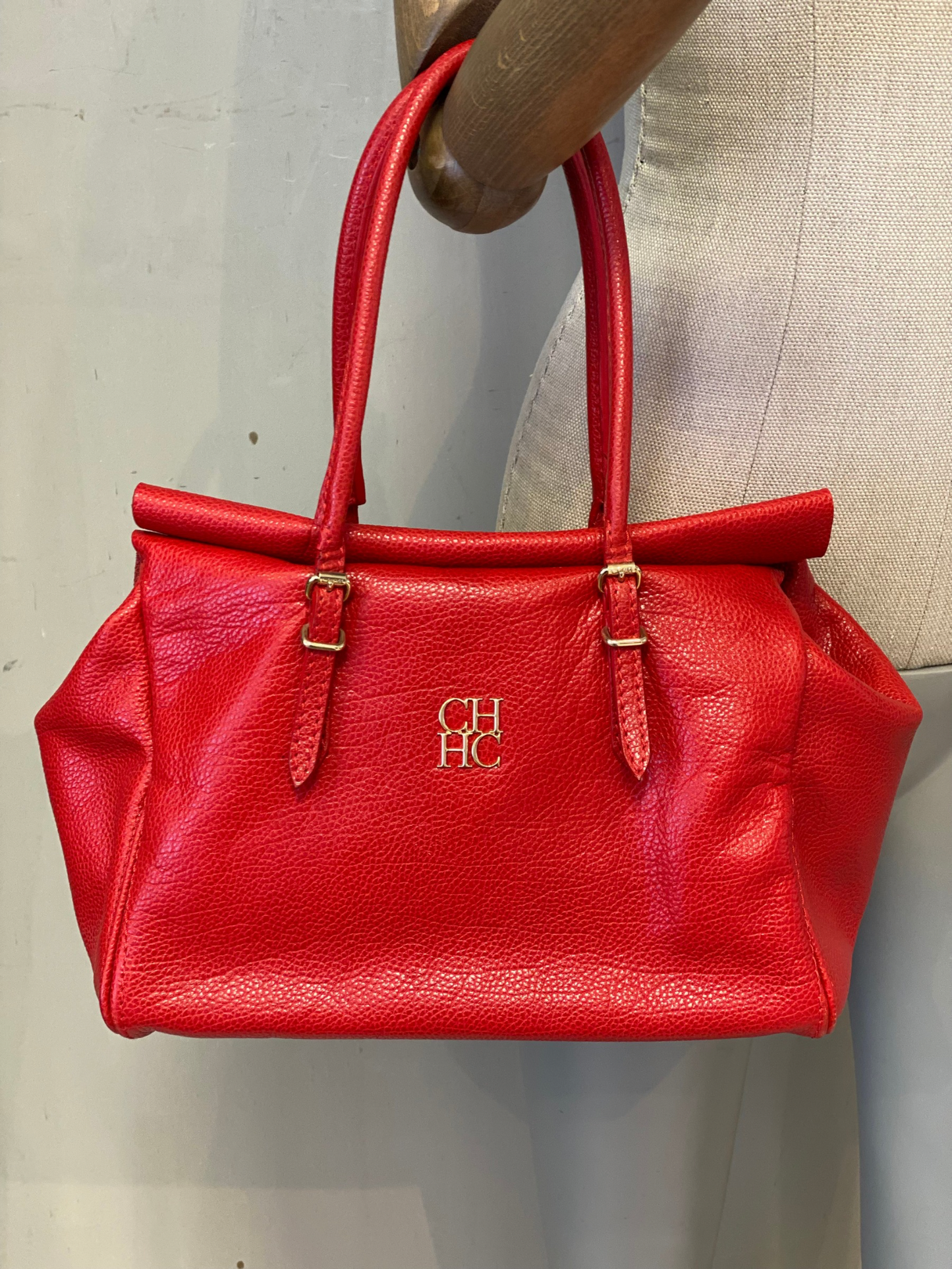 Bolso de Hombro Rojo Carolina Herrera