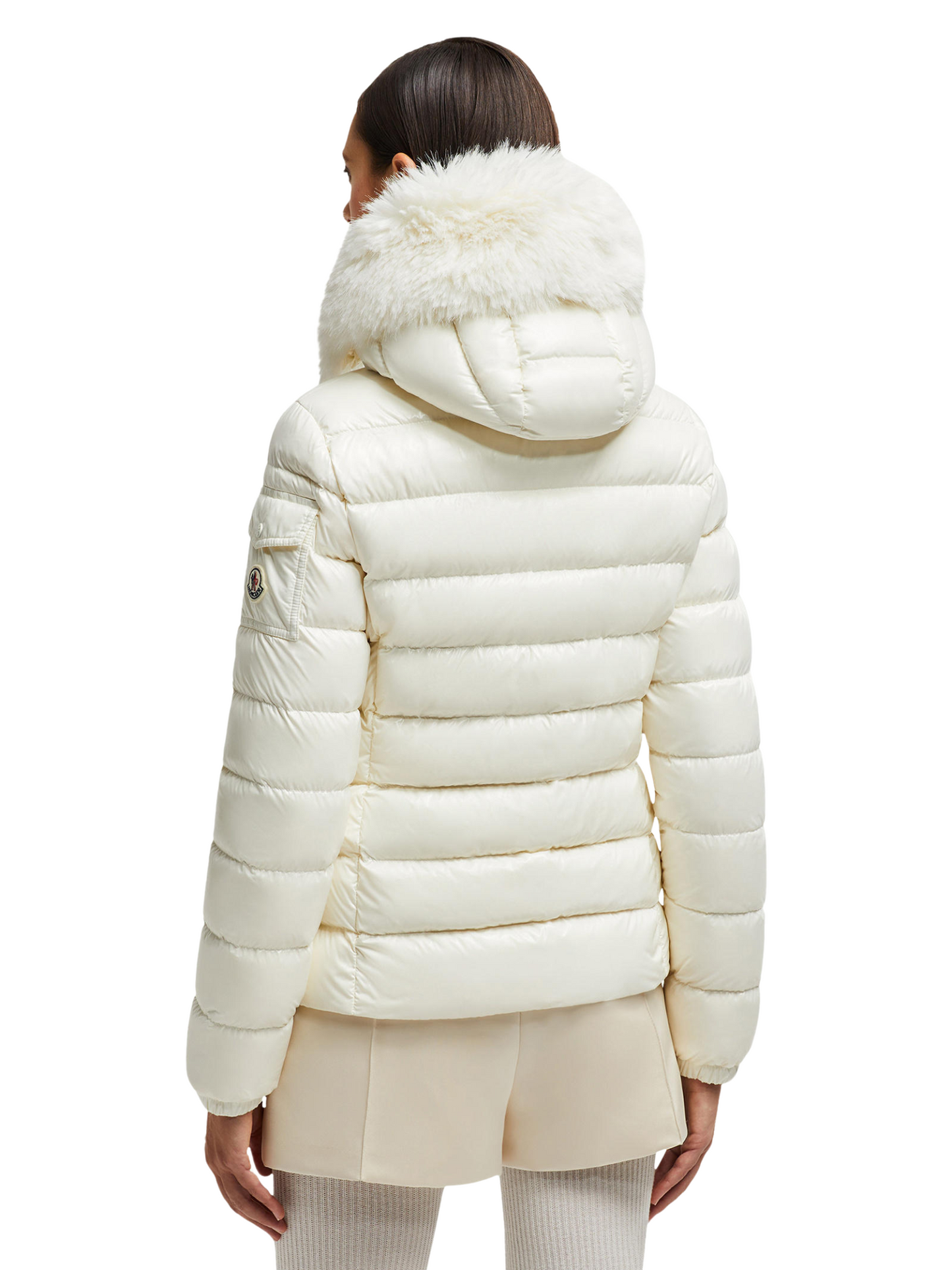 Campera Acolchada Blanca Moncler (Talle S)