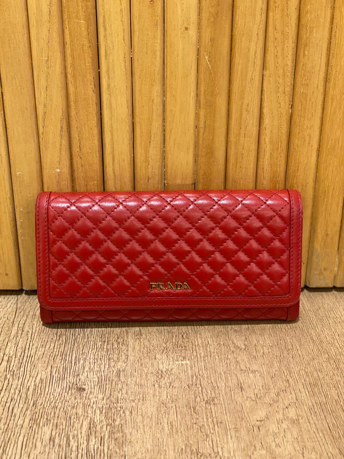 Billetera Prada Acolchada Roja