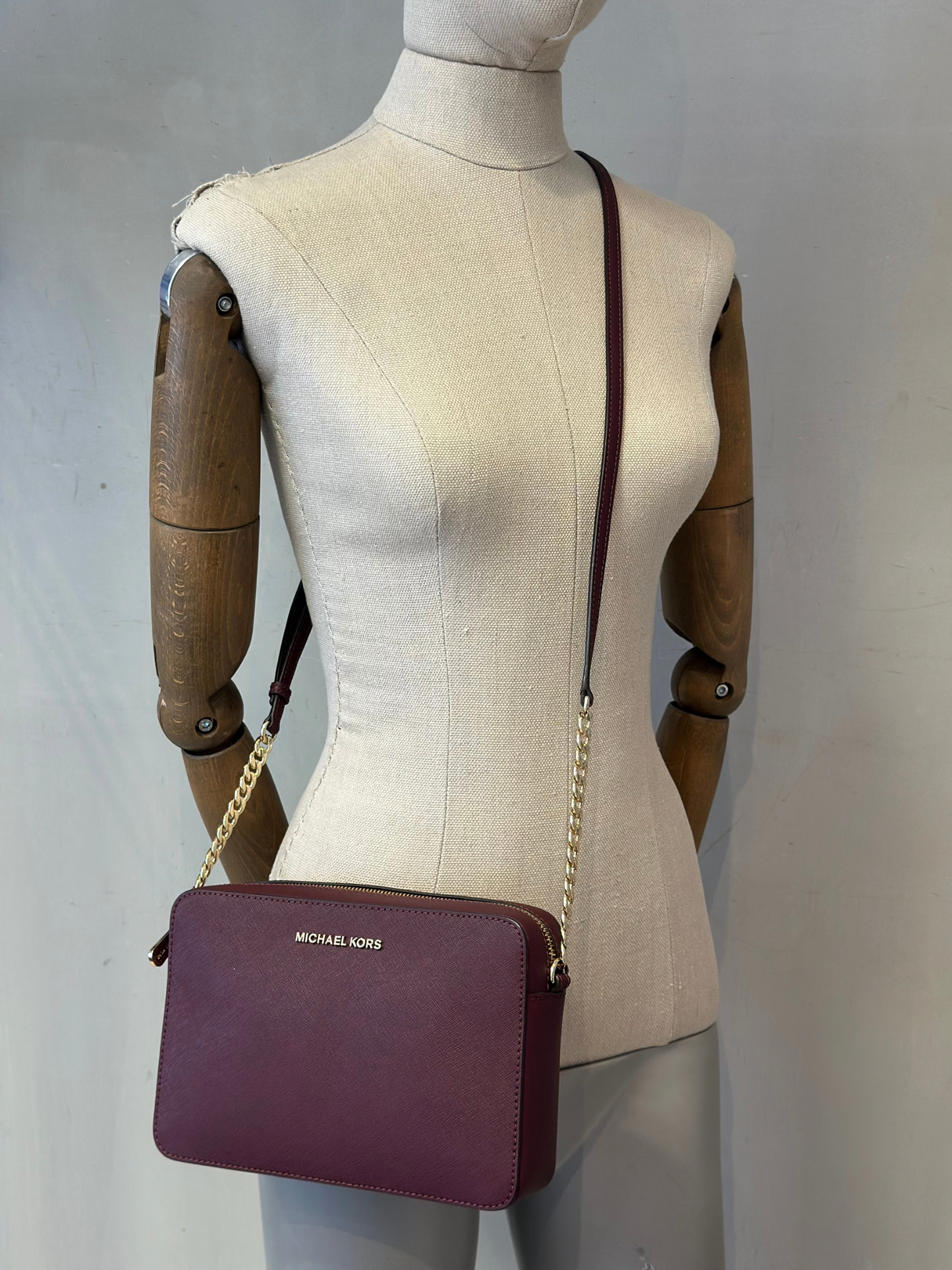 Bandolera Bordó Michael Kors Jet Set