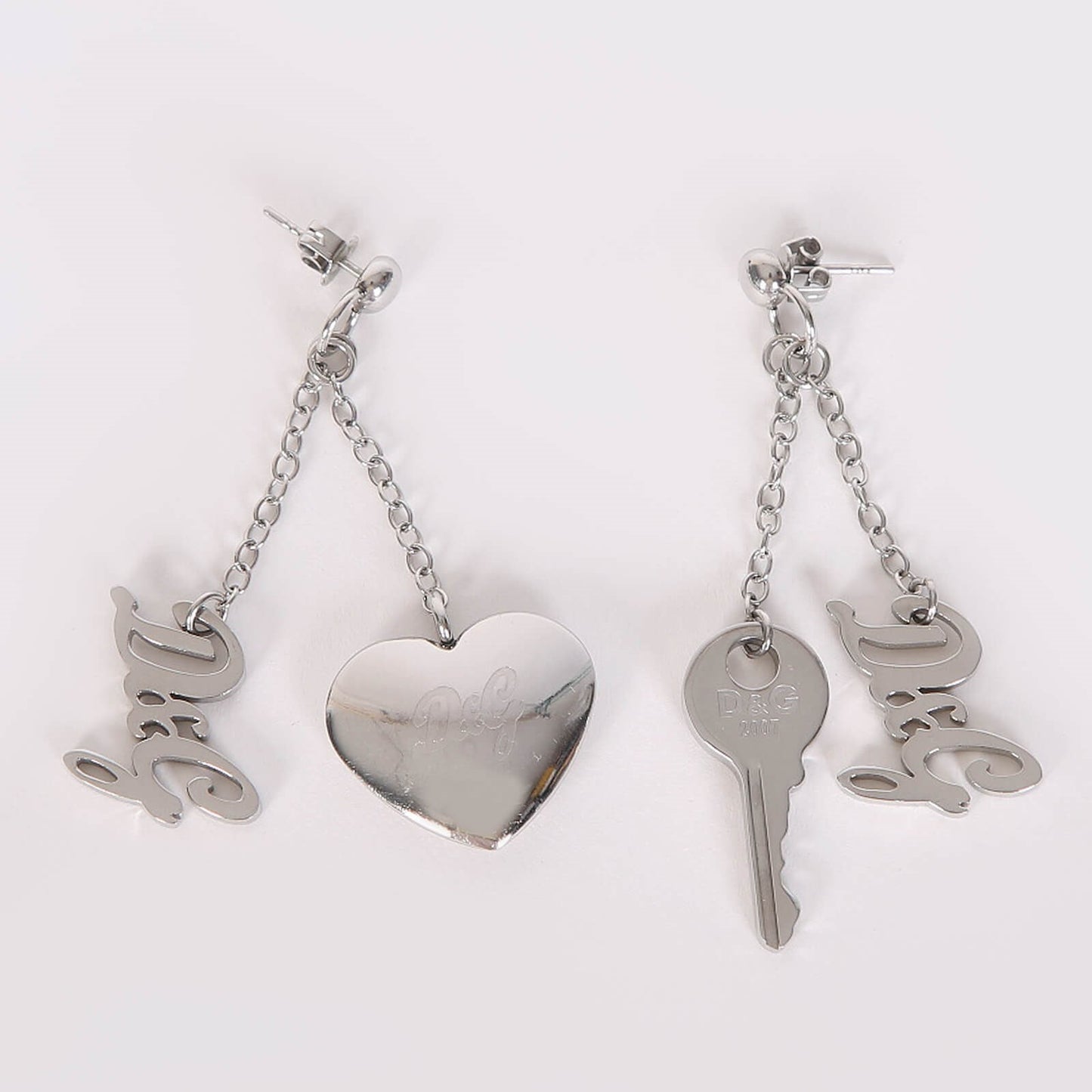 Aros Dolce & Gabbana Key and Heart Silver
