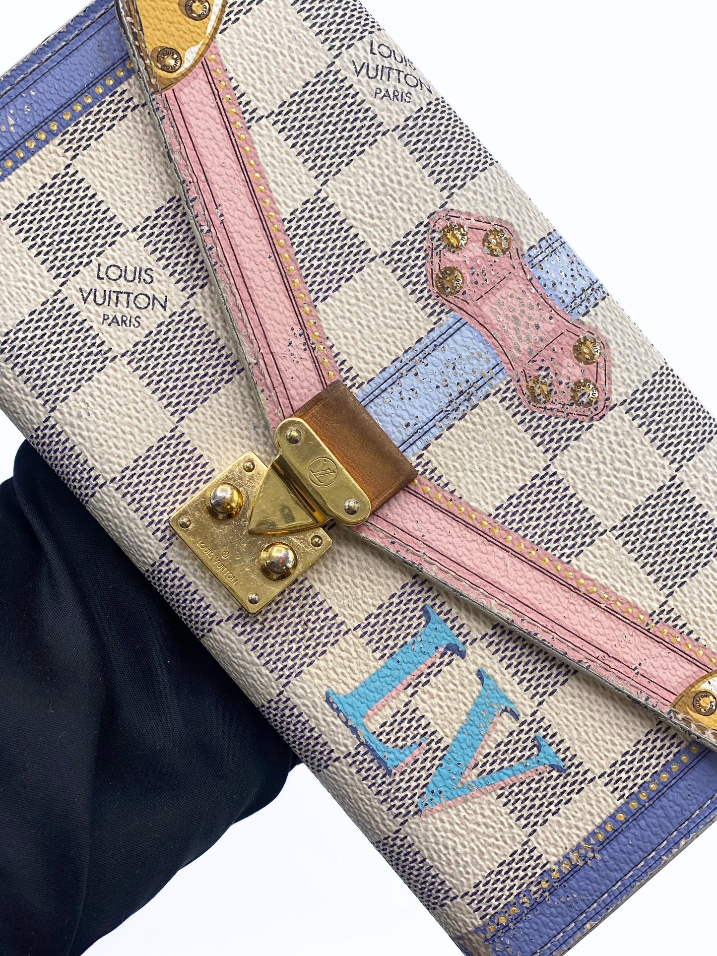 Billetera Louis Vuitton Sarah Damier Azur