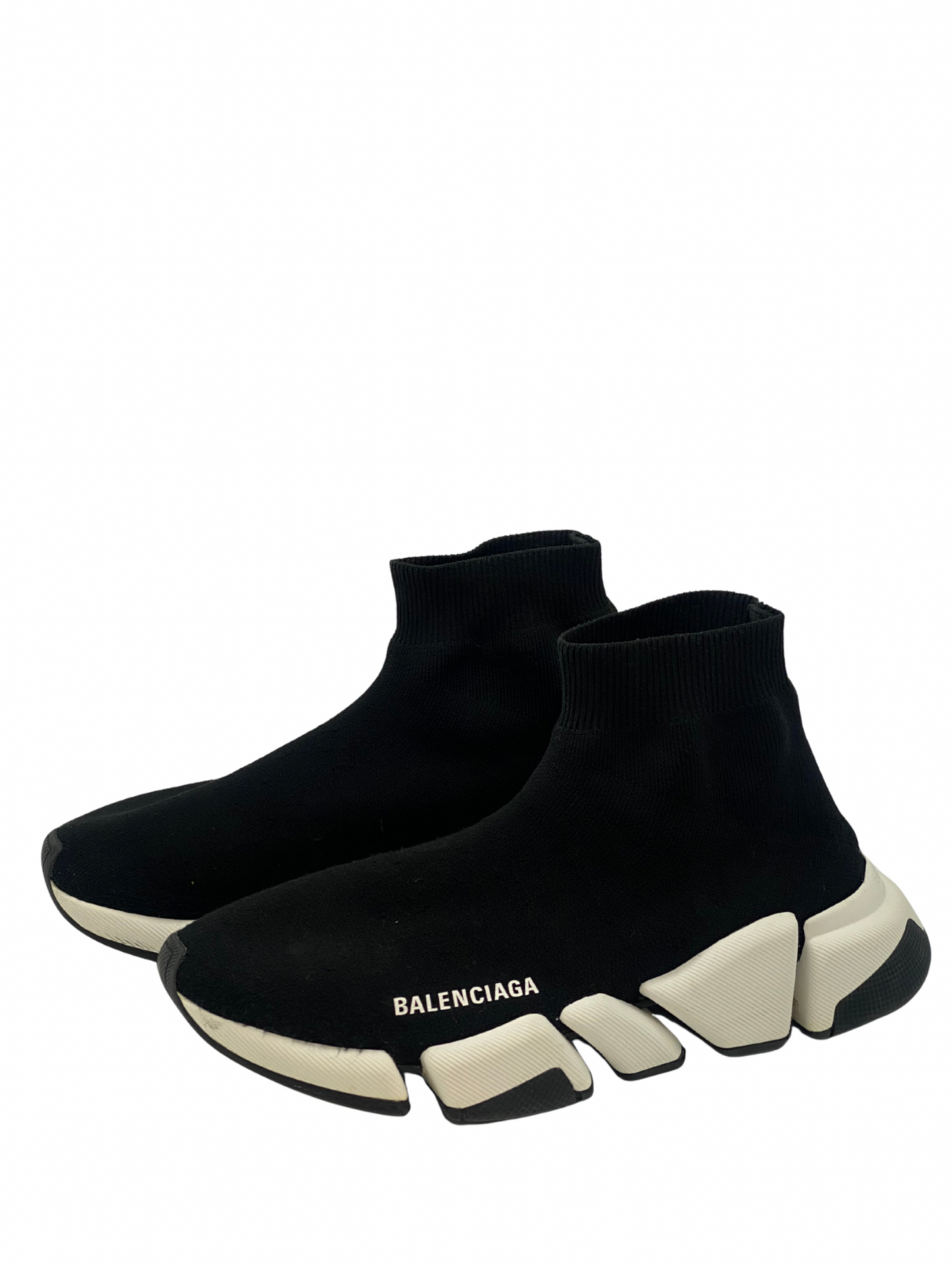 Zapatos Balenciaga Black Knit Speed Trainers (37)
