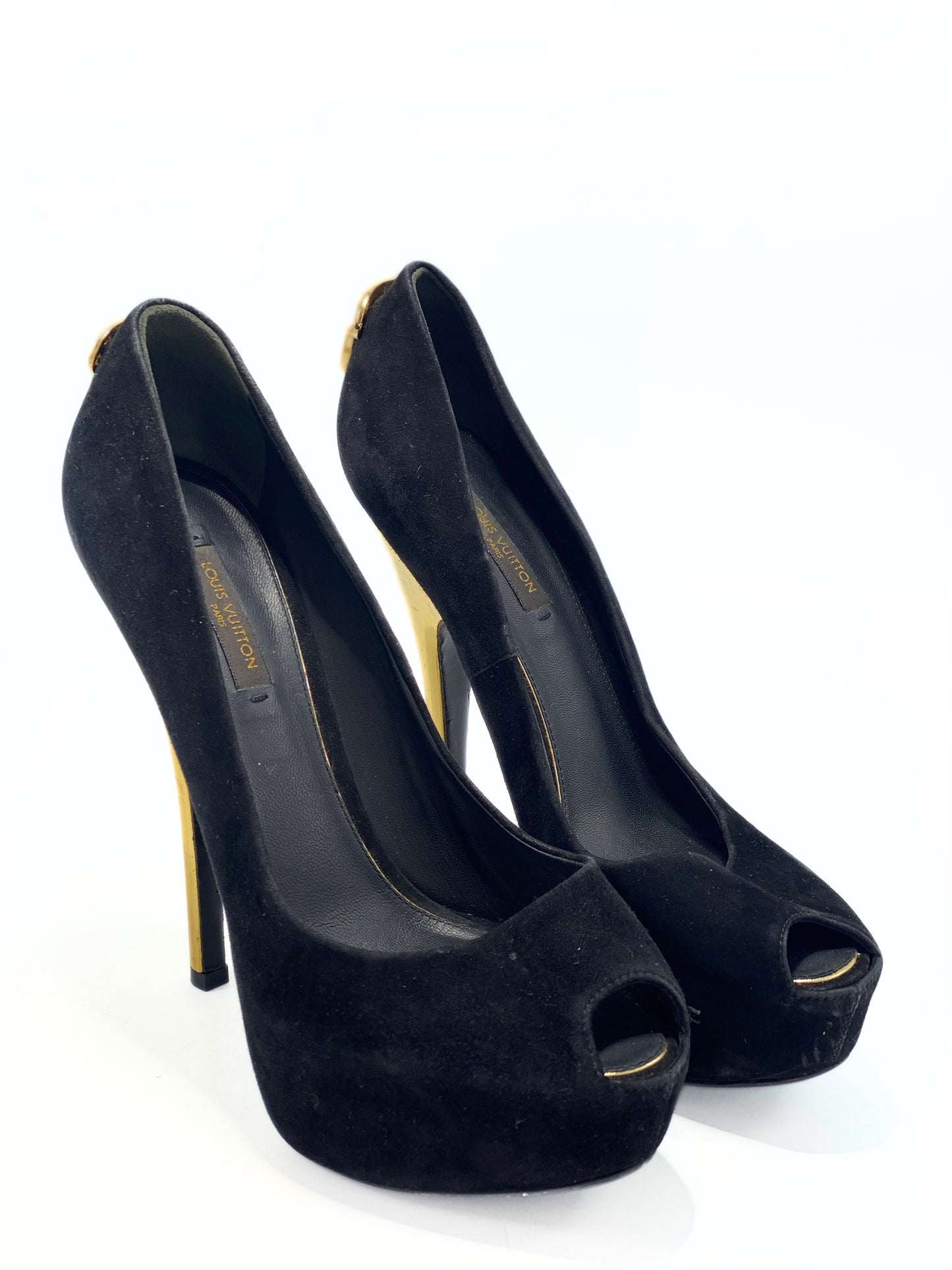 Heels Louis Vuitton Suede (37)