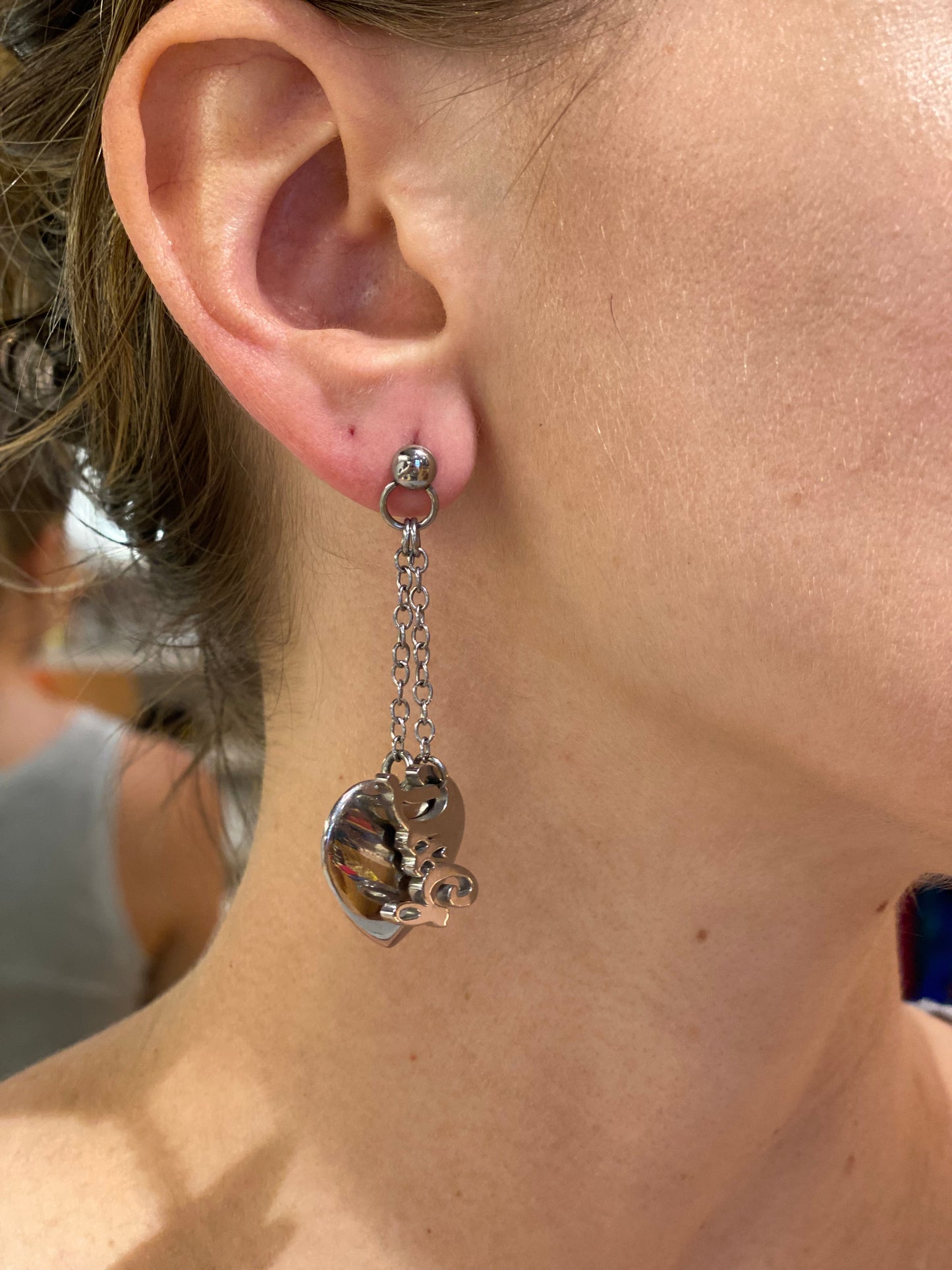 Aros Dolce & Gabbana Key and Heart Silver