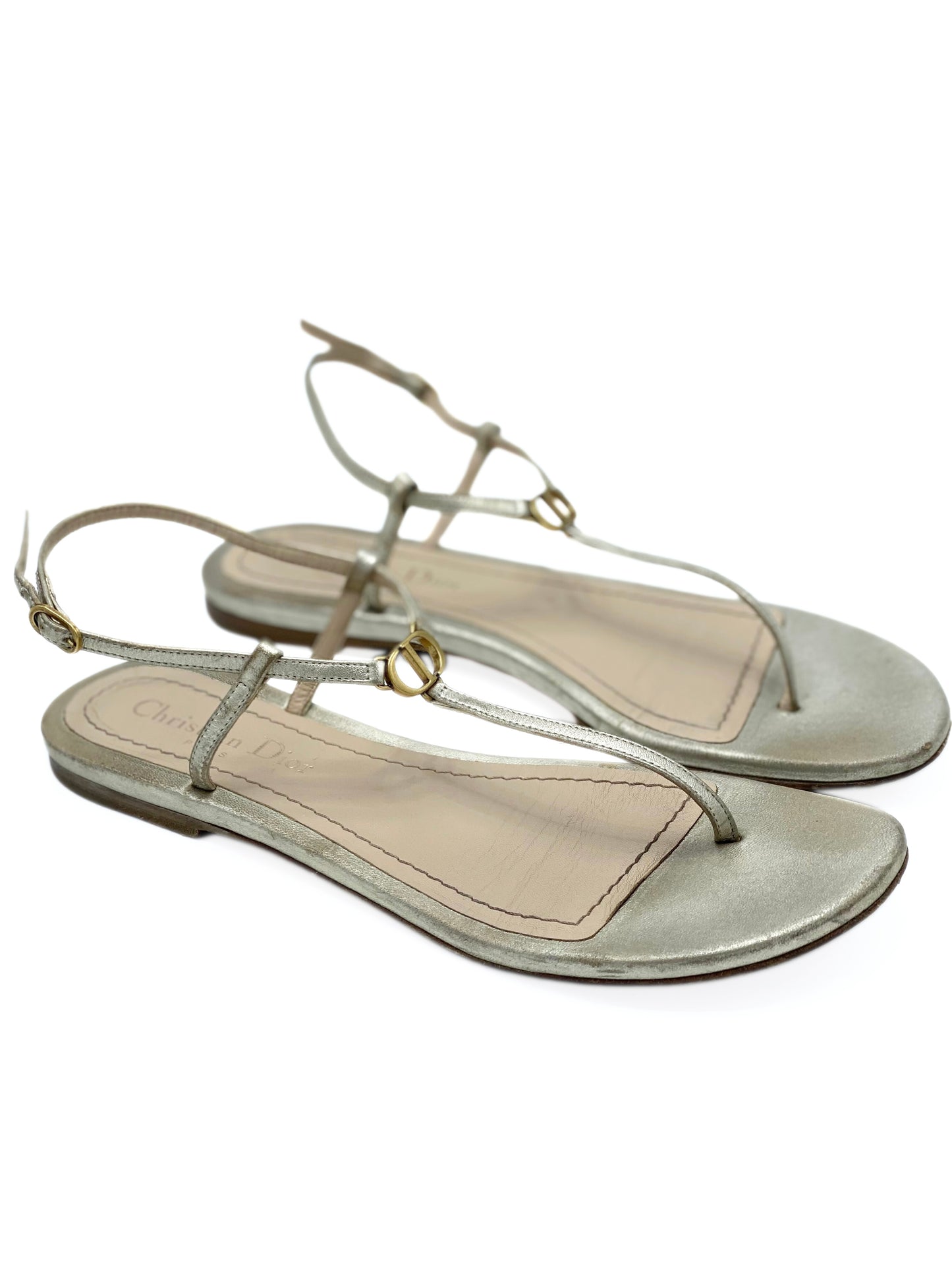 Sandalia Dior Lambskin Crystal CD (38)