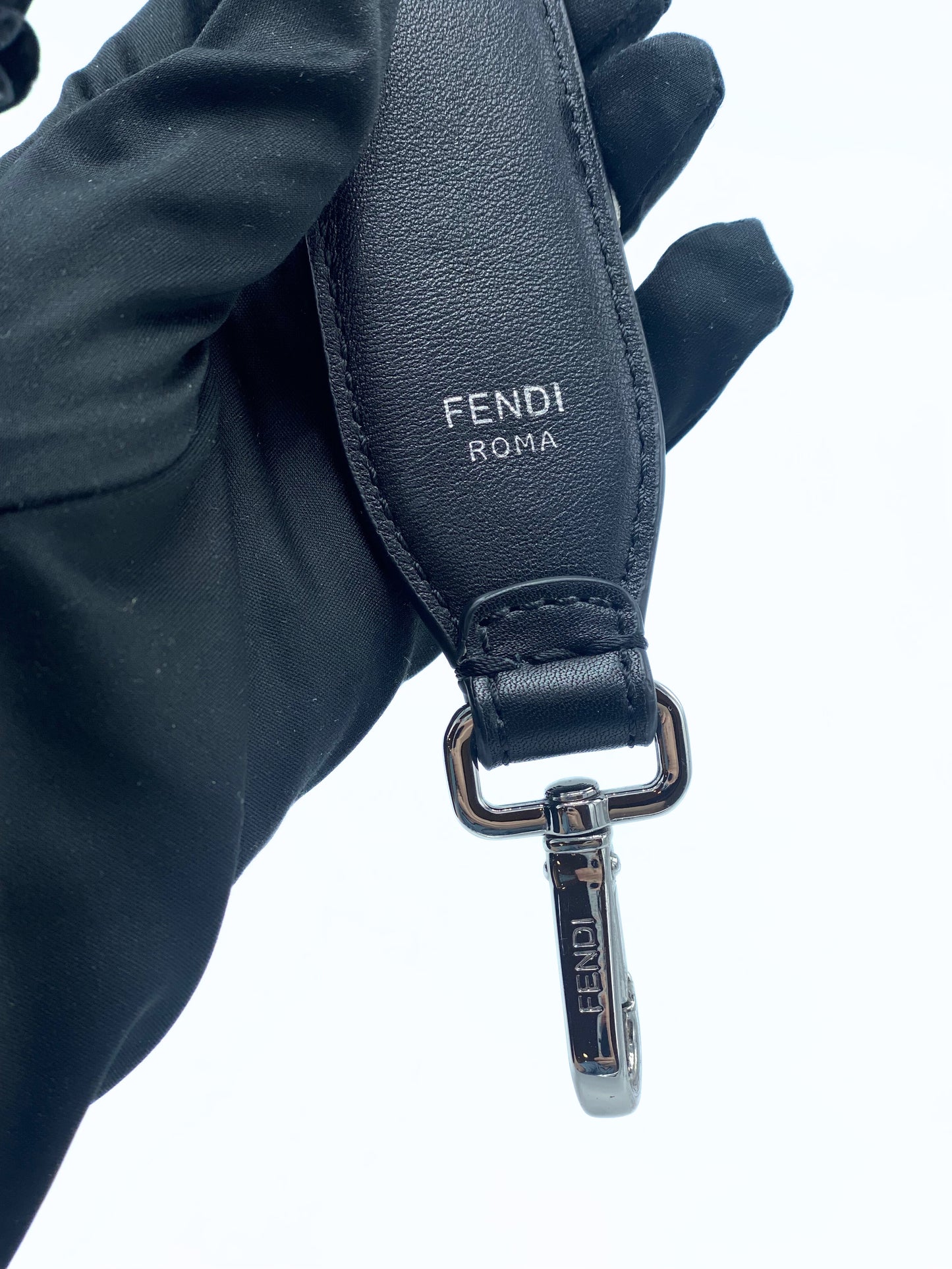 Strap Fendi Floral Black Silver And Gold