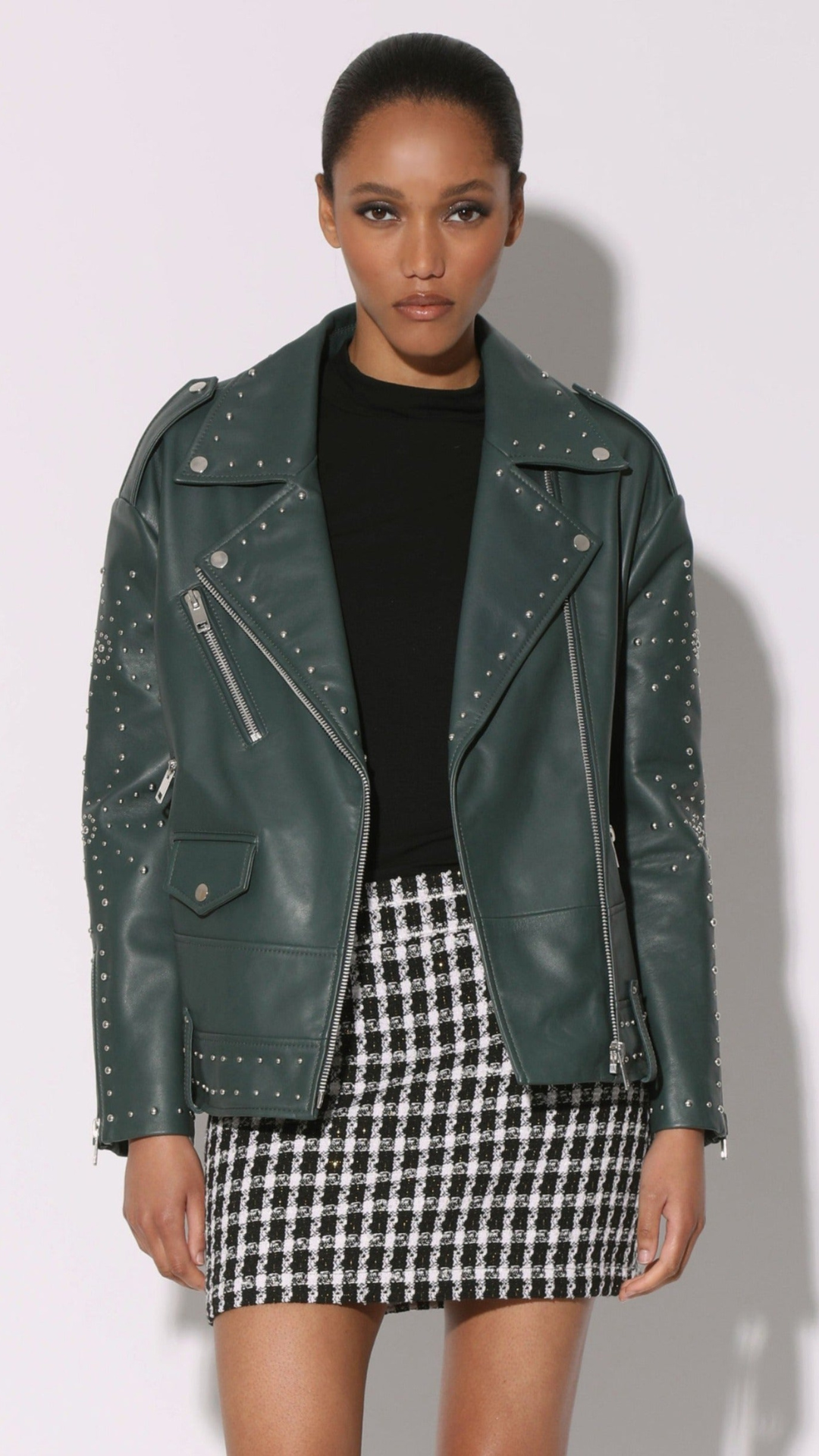 Campera de Cuero Walter Baker Skyler Studded (S)