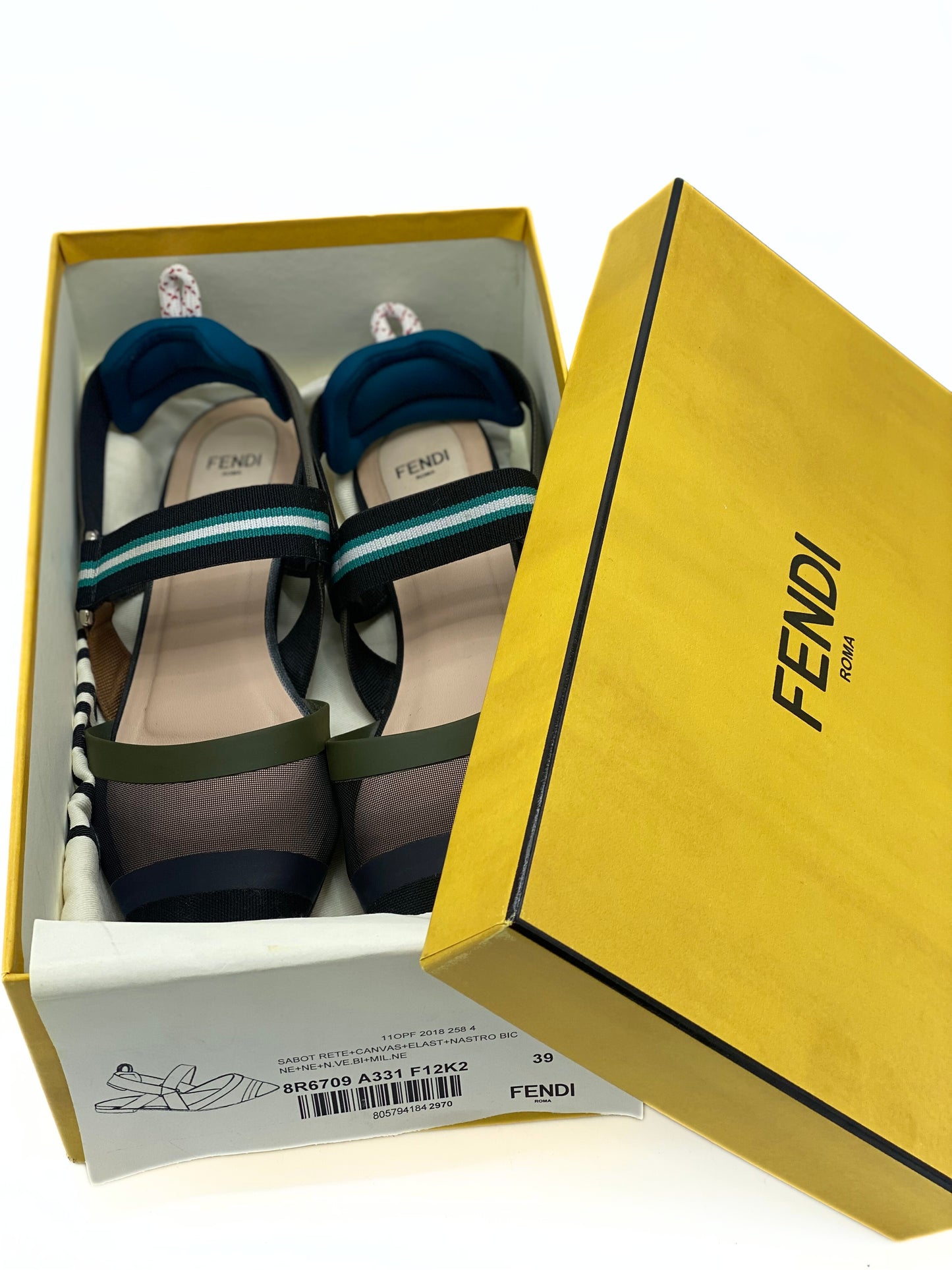 Sandalia Colibri Black Mesh Fendi (EU 39)