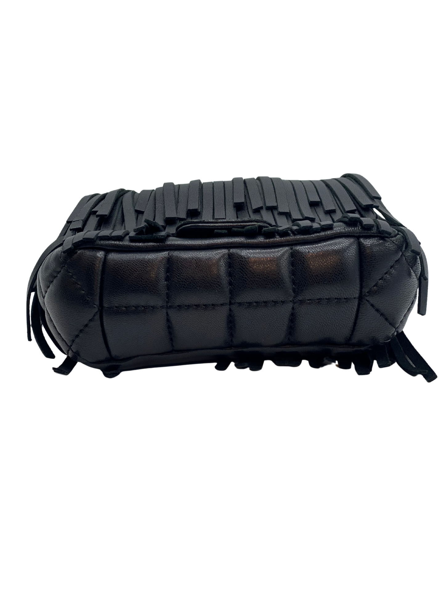 Mini Bolso Negro con Flecos Purificación García