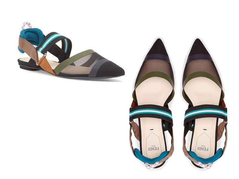 Sandalia Colibri Black Mesh Fendi (EU 39)